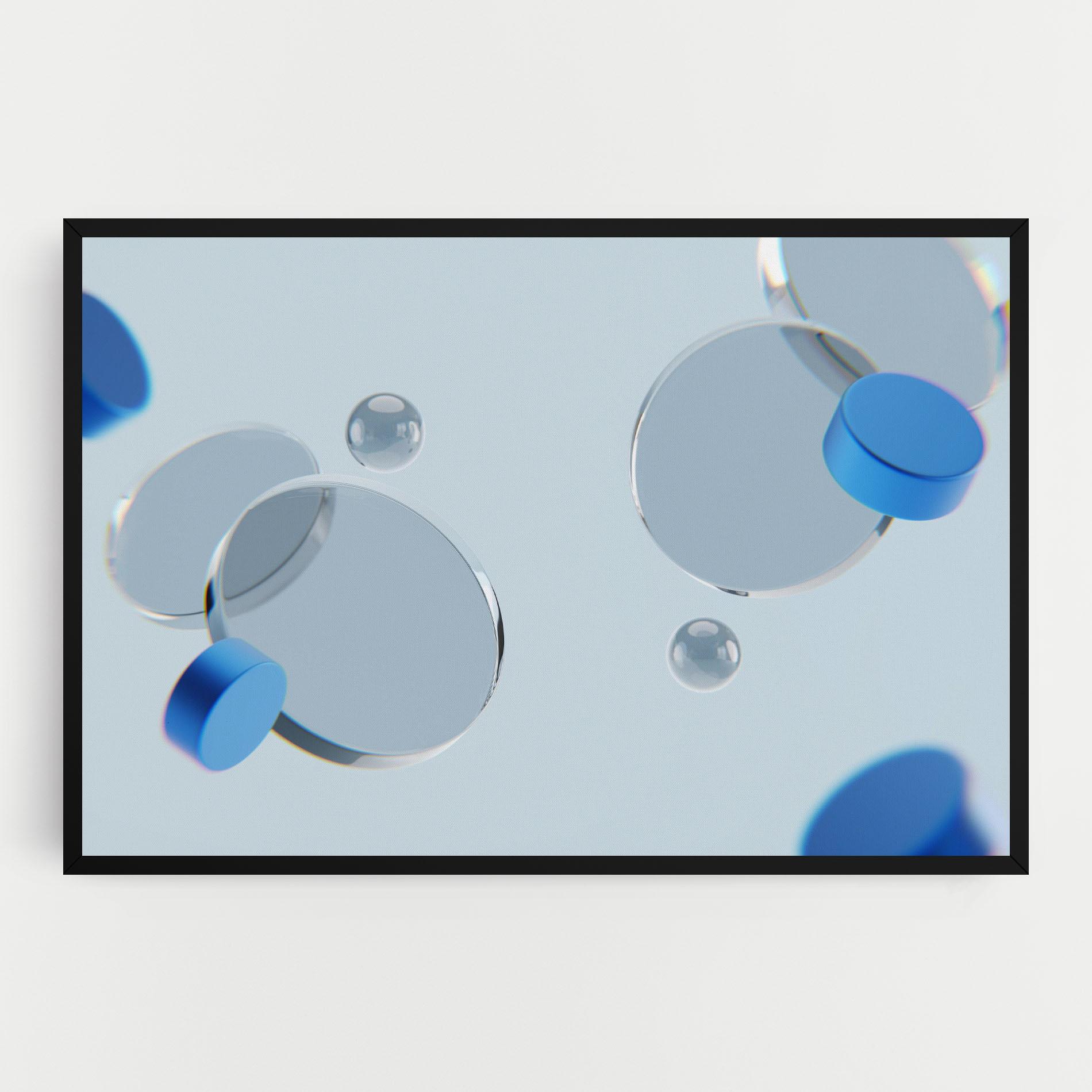 Tablou Canvas Blue Circle Floating mockup 0