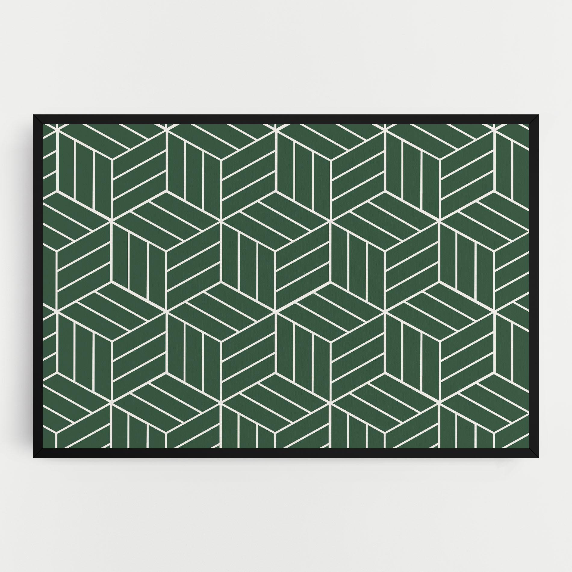 Tablou Canvas Green Square mockup 0