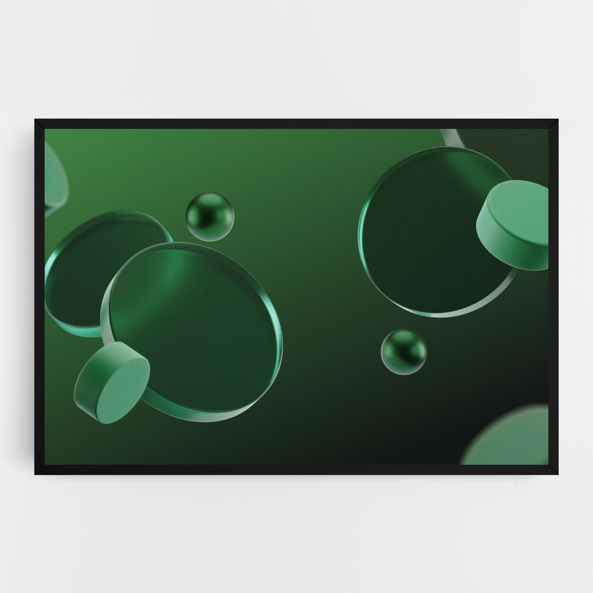 Tablou Canvas Green Circle Floating mockup 0