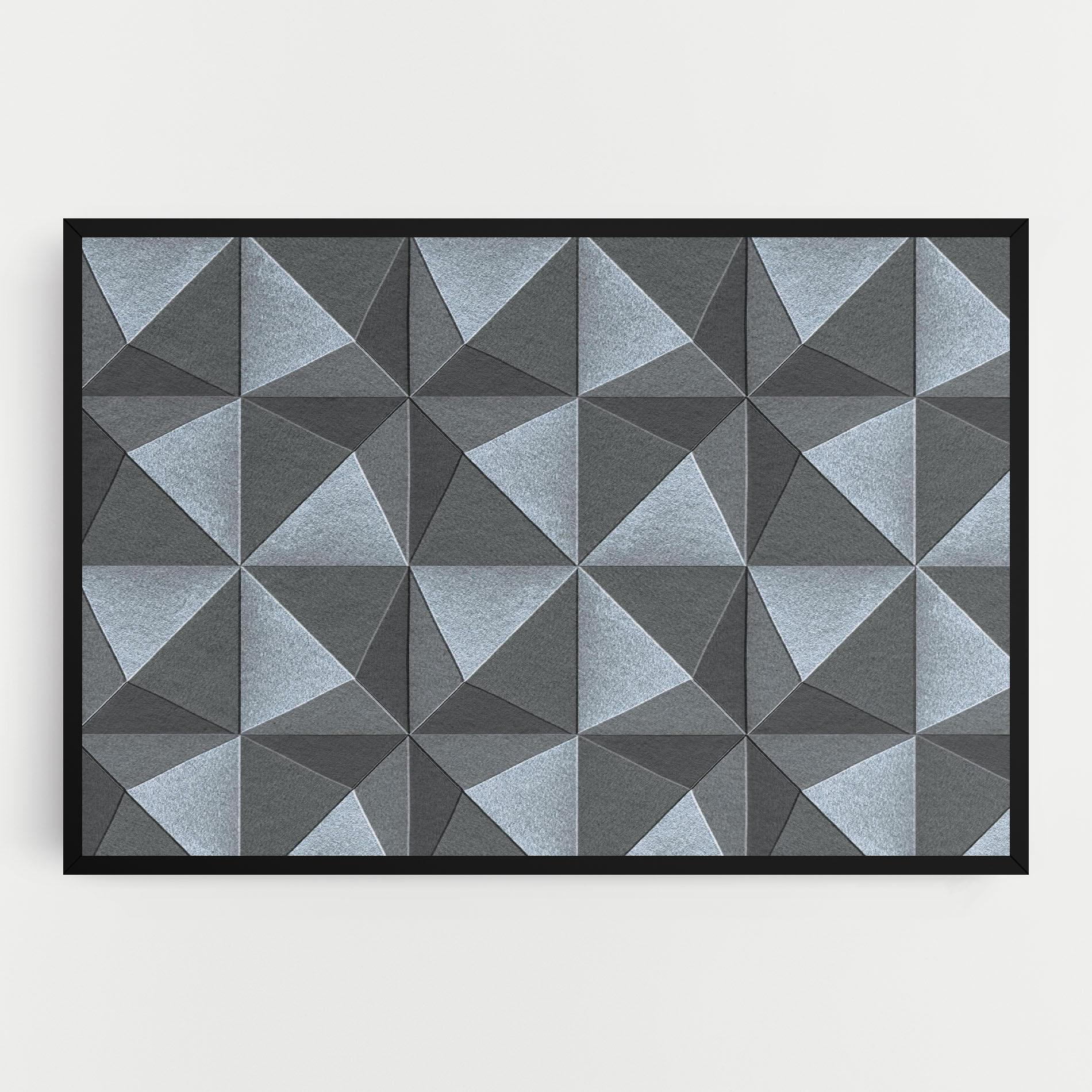 Tablou Canvas Grey Triangle Square mockup 0