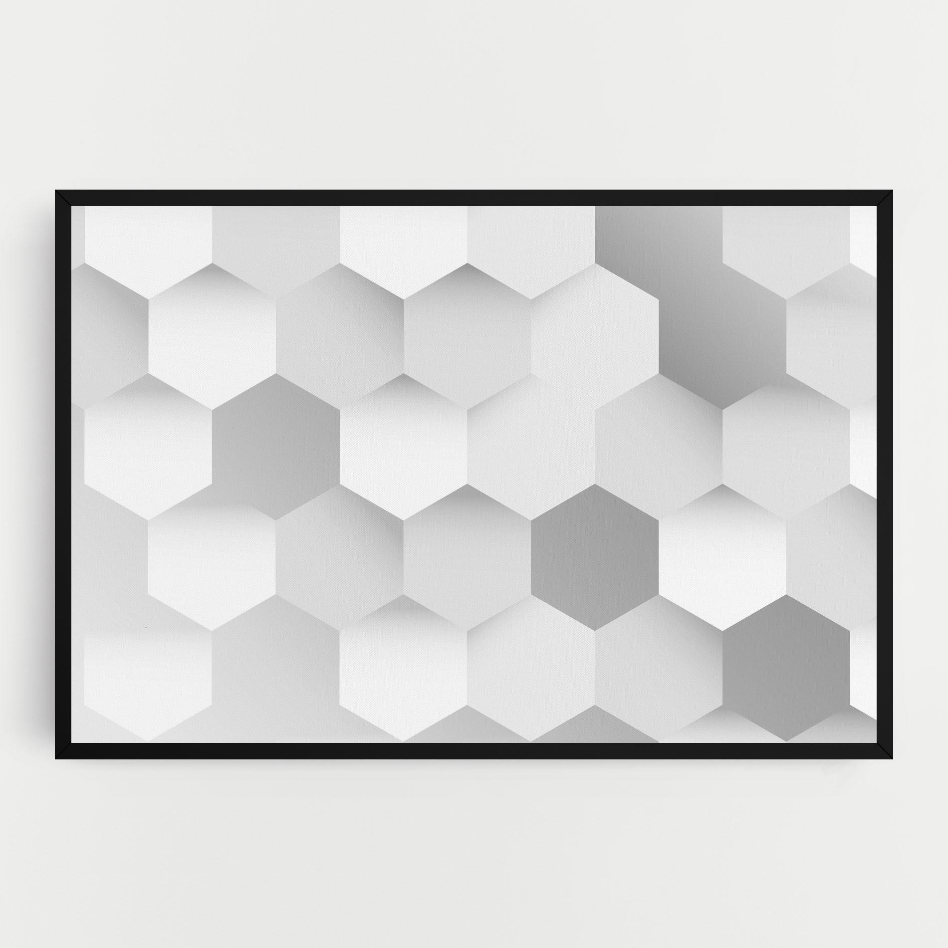 Tablou Canvas Grey White Triangle mockup 0