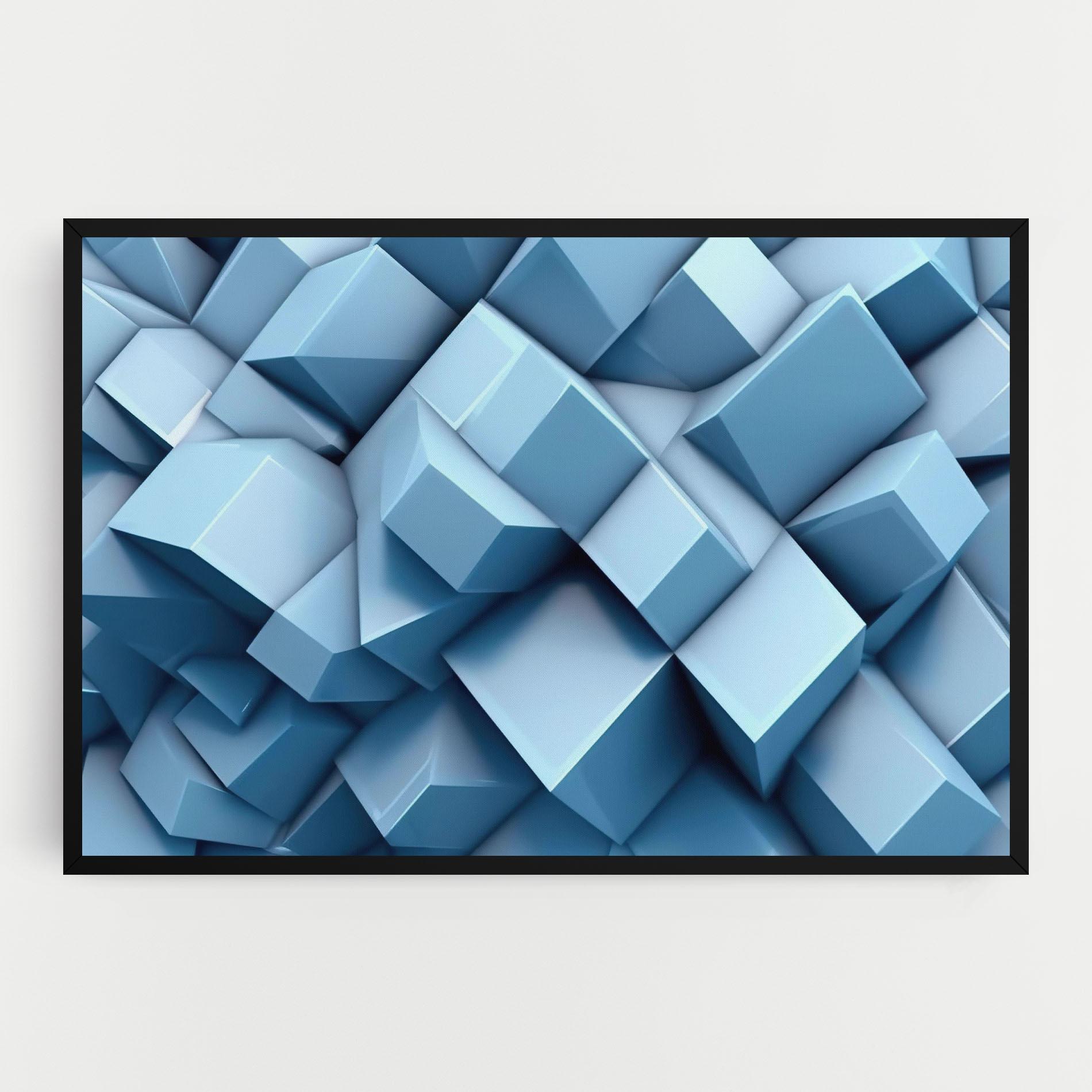 Tablou Canvas Light Blue Shapes Mix mockup 0
