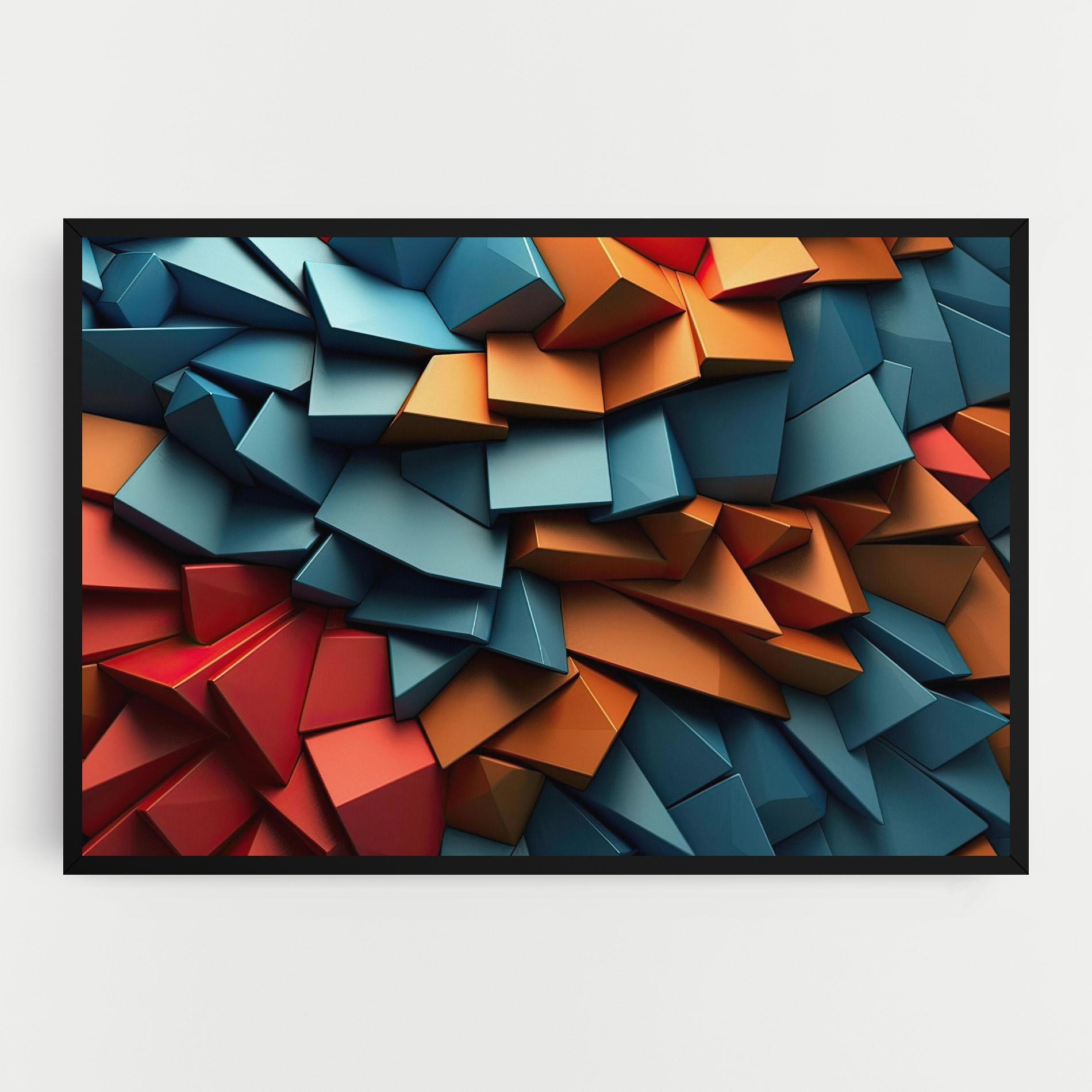 Tablou Canvas Multicolor Triangle mockup 0