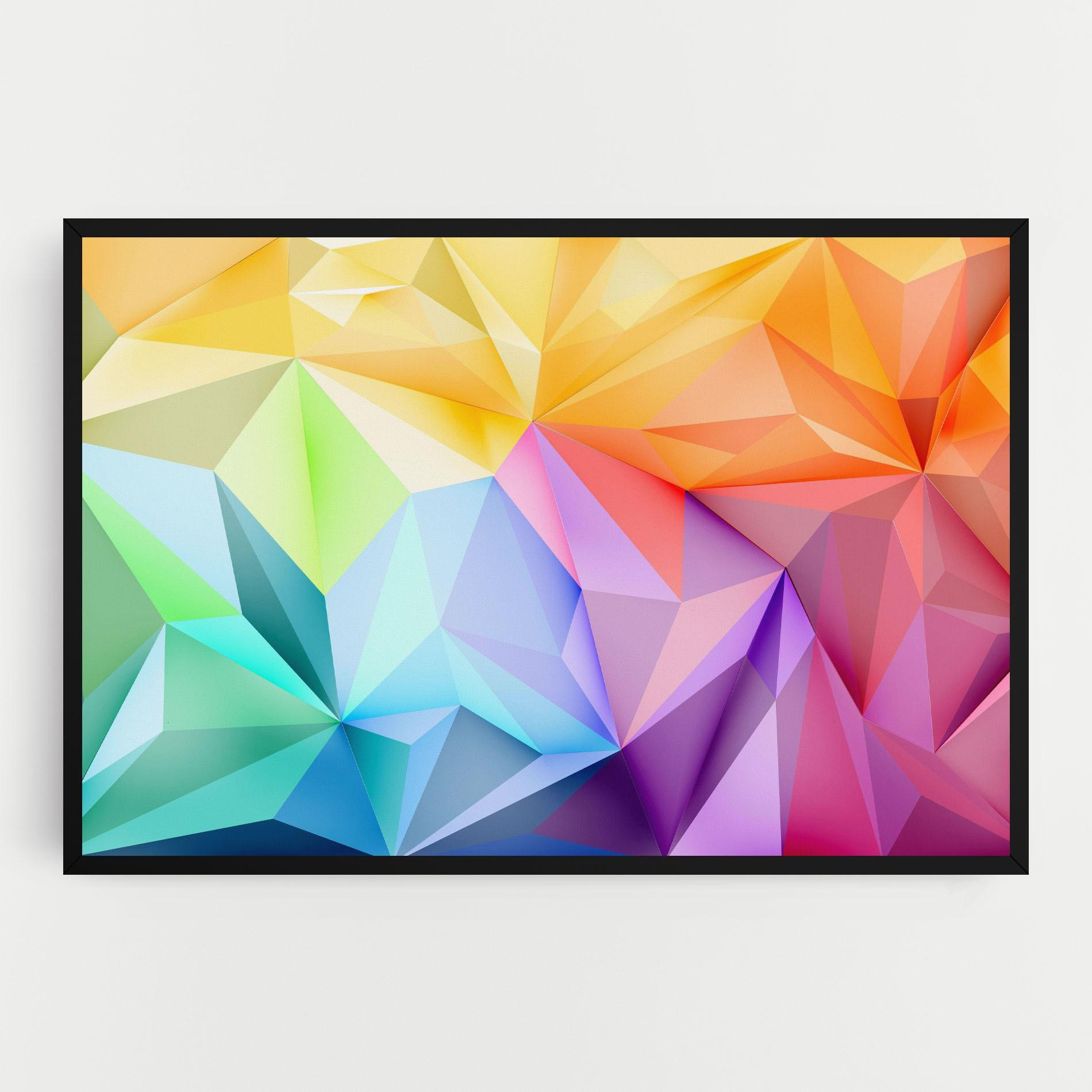 Tablou Canvas Rainbow Triangle Mix mockup 0