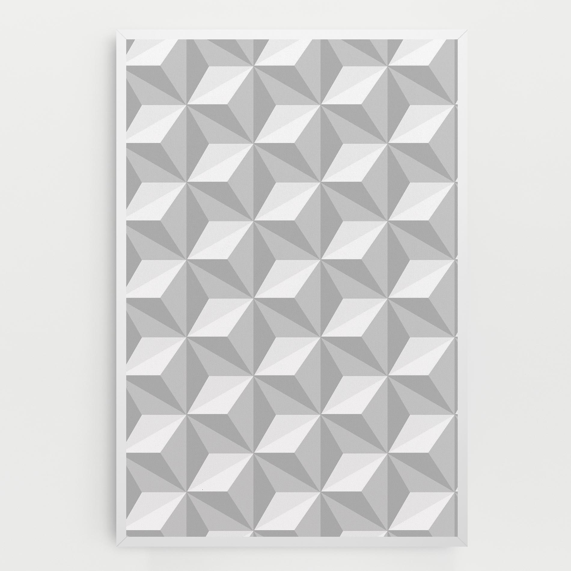 Tablou Canvas White Triangle Pattern mockup 0