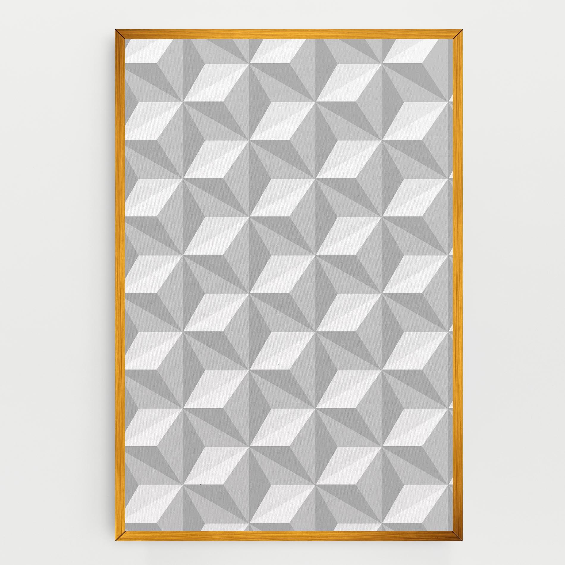Tablou Canvas White Triangle Pattern mockup 0