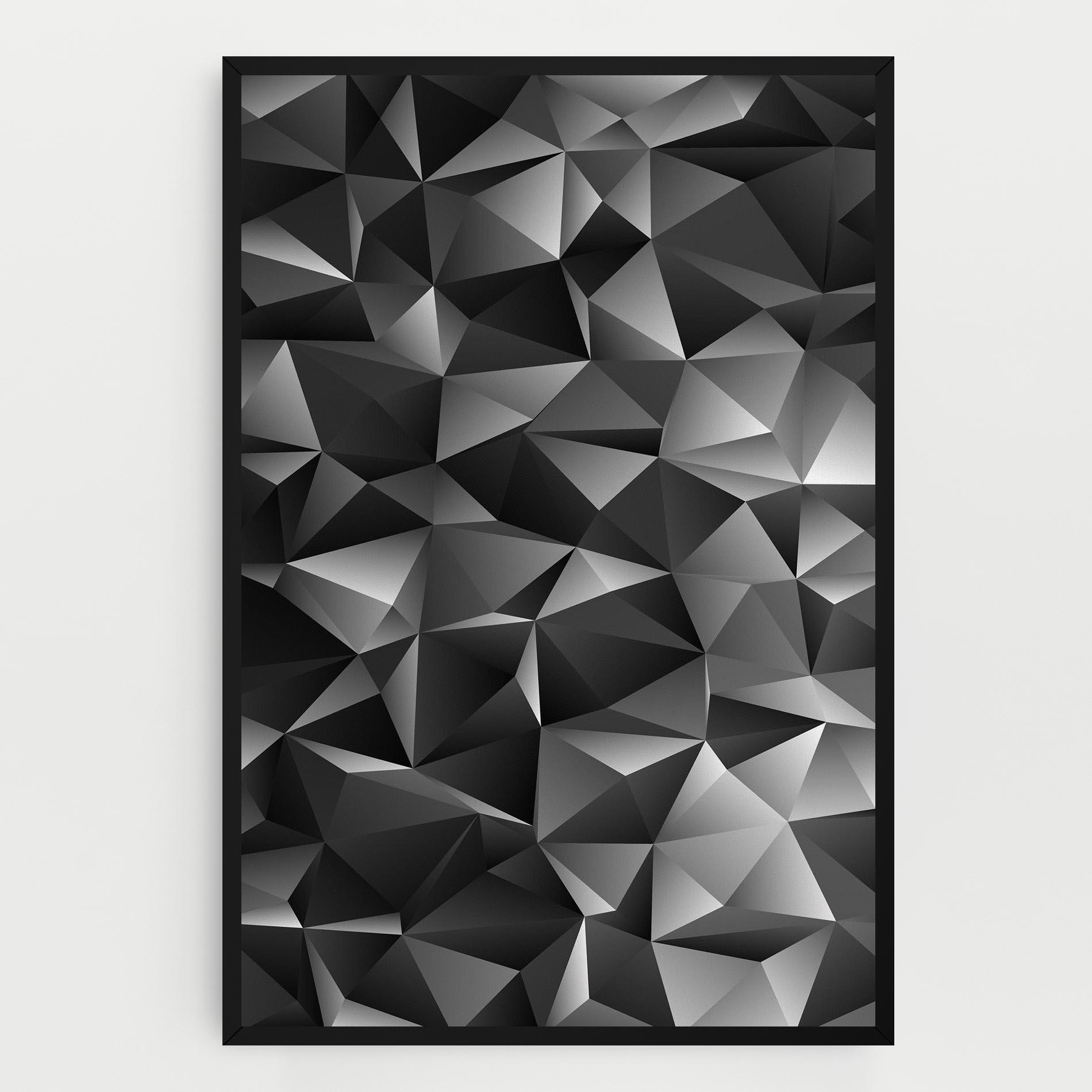 Tablou Canvas Black Triangle Pattern mockup 0