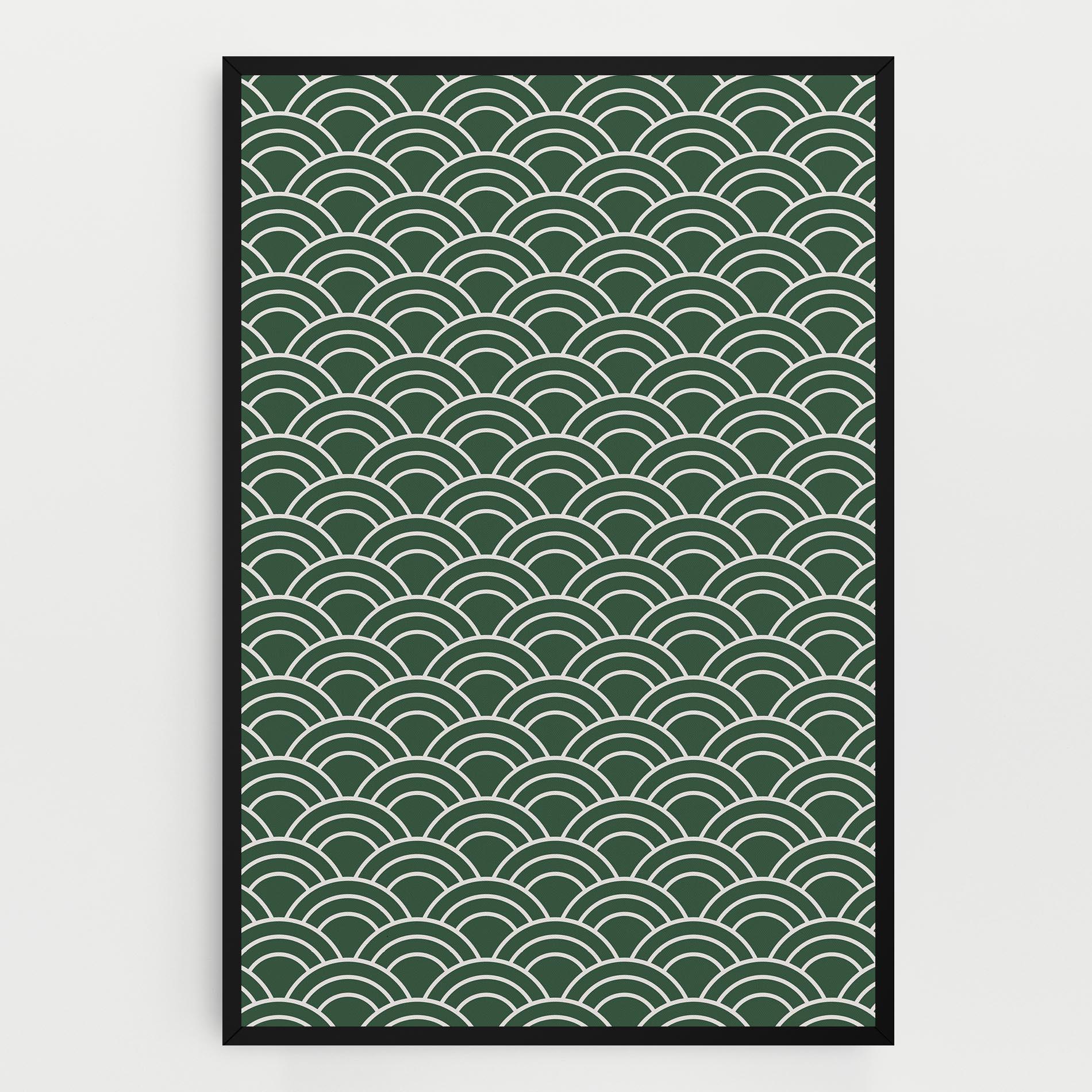 Tablou Canvas Green Semi Circle mockup 0