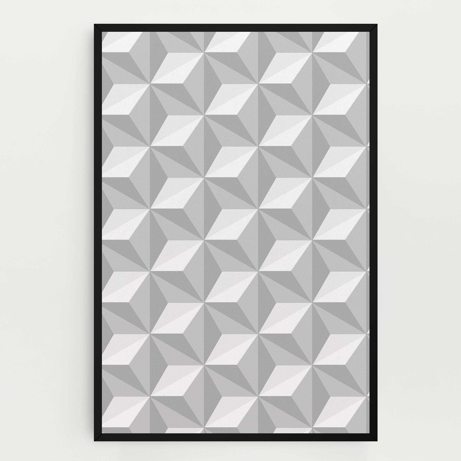 Tablou Canvas White Triangle Pattern mockup 0