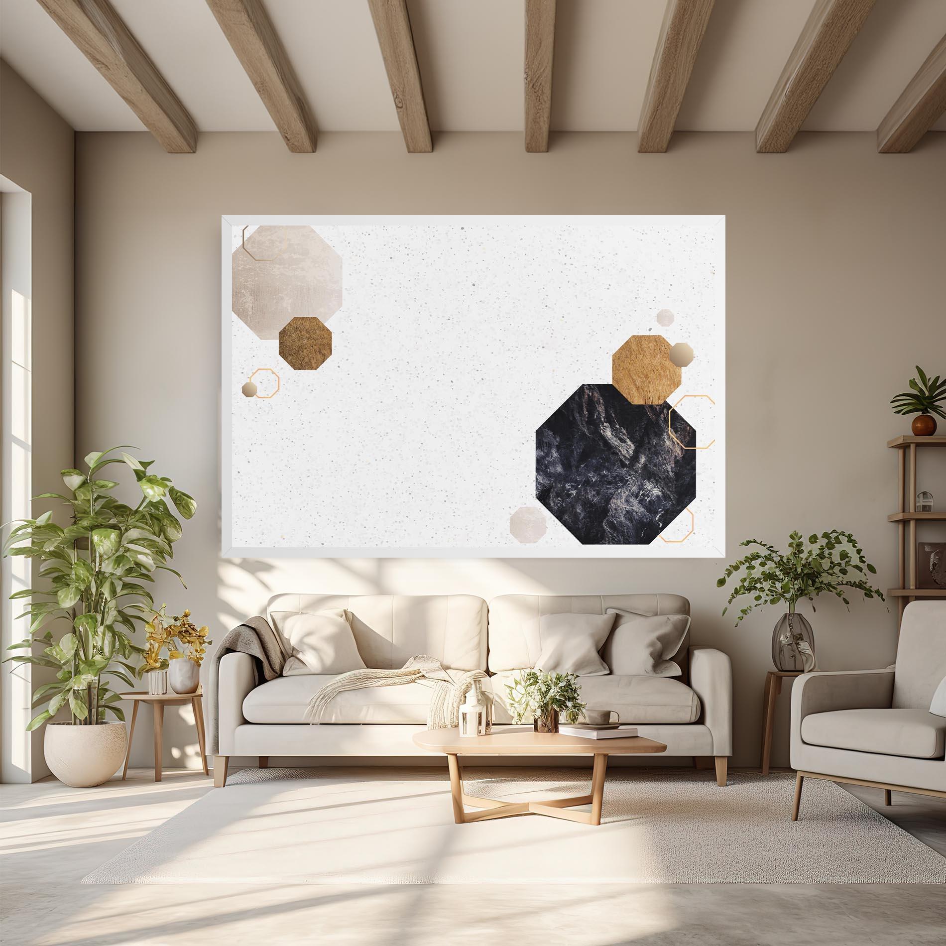 Tablou Canvas Big Hexagon mockup 6