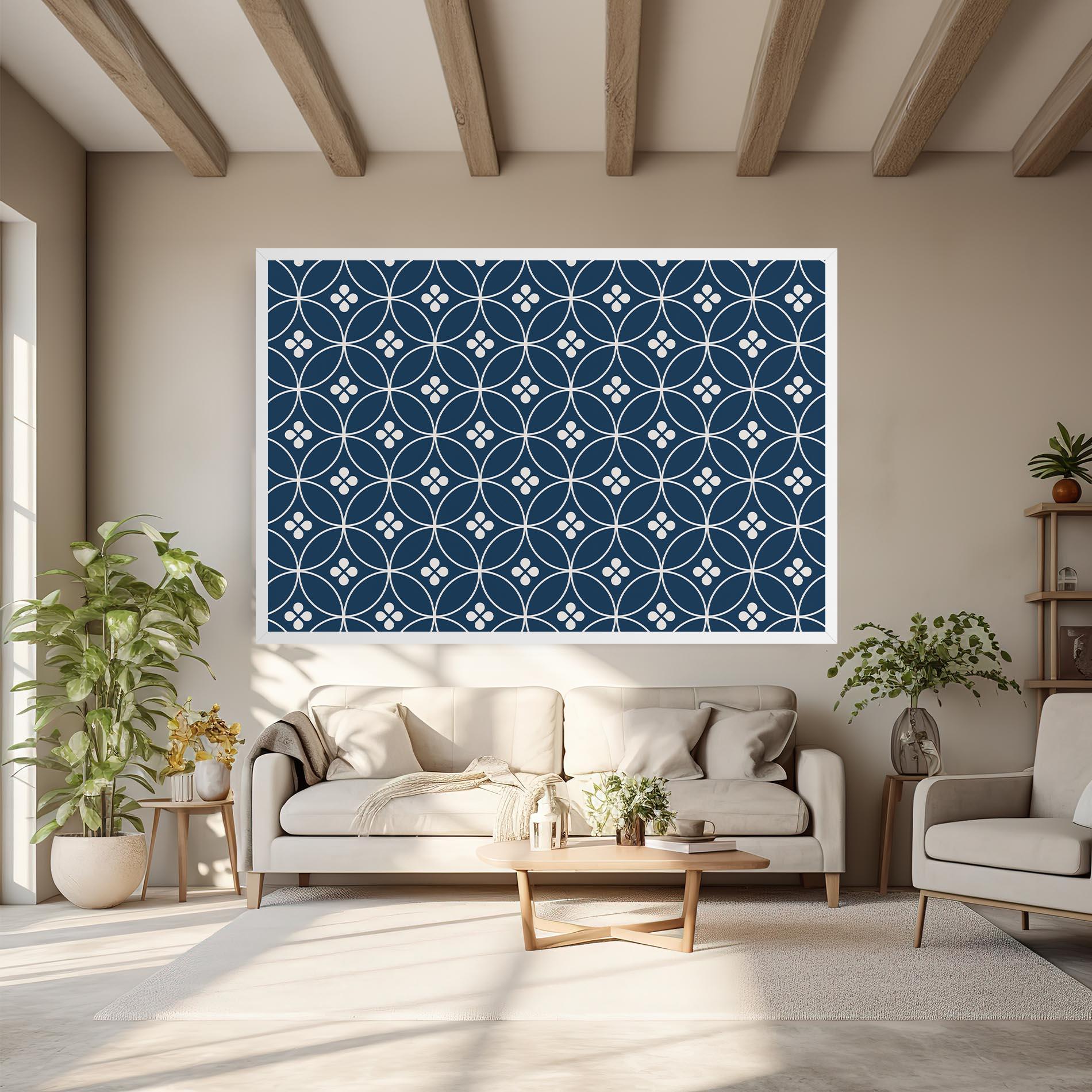 Tablou Canvas Blue Circle mockup 6