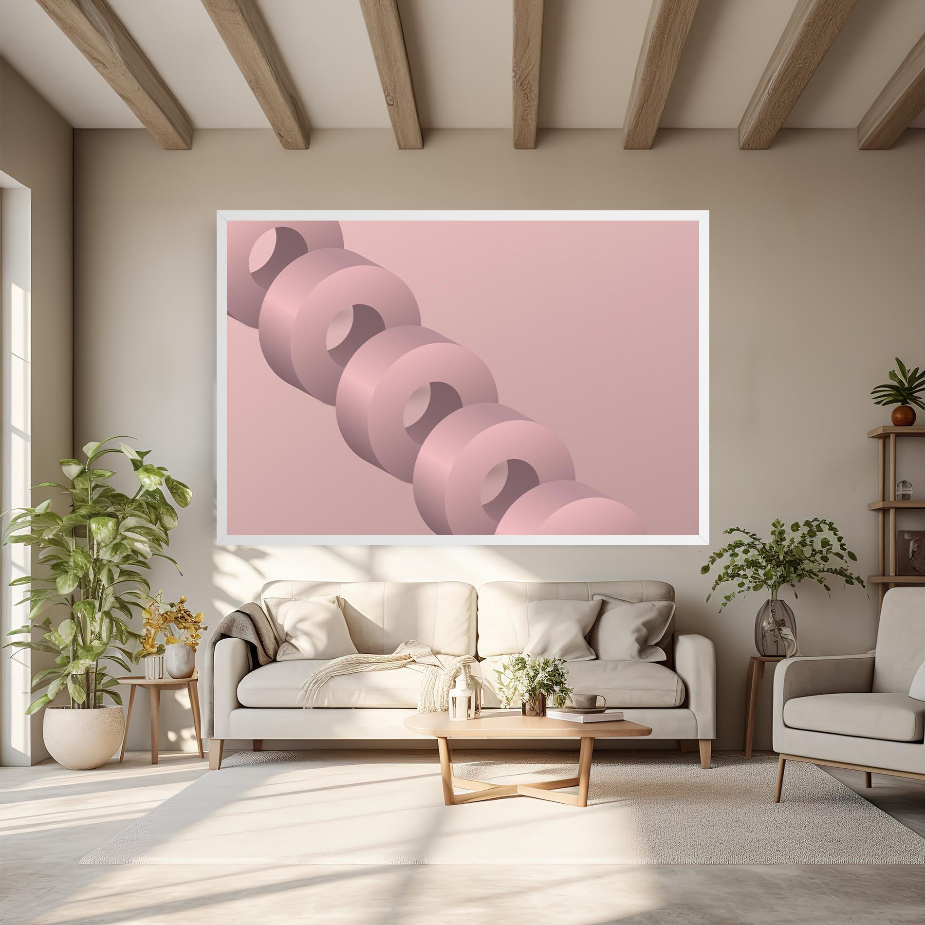 Tablou Canvas Pink Circle mockup 6