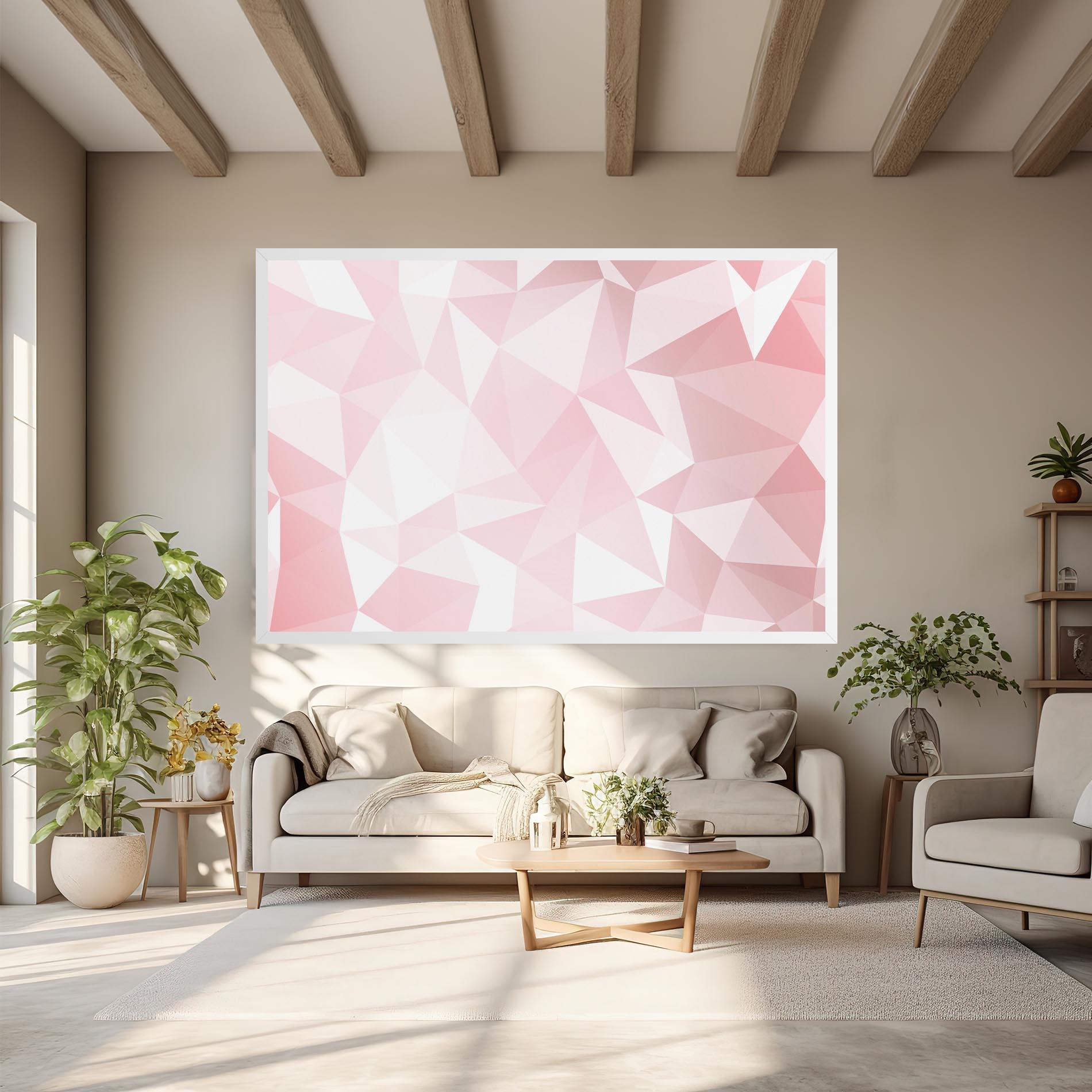 Tablou Canvas Pink Triangle mockup 6