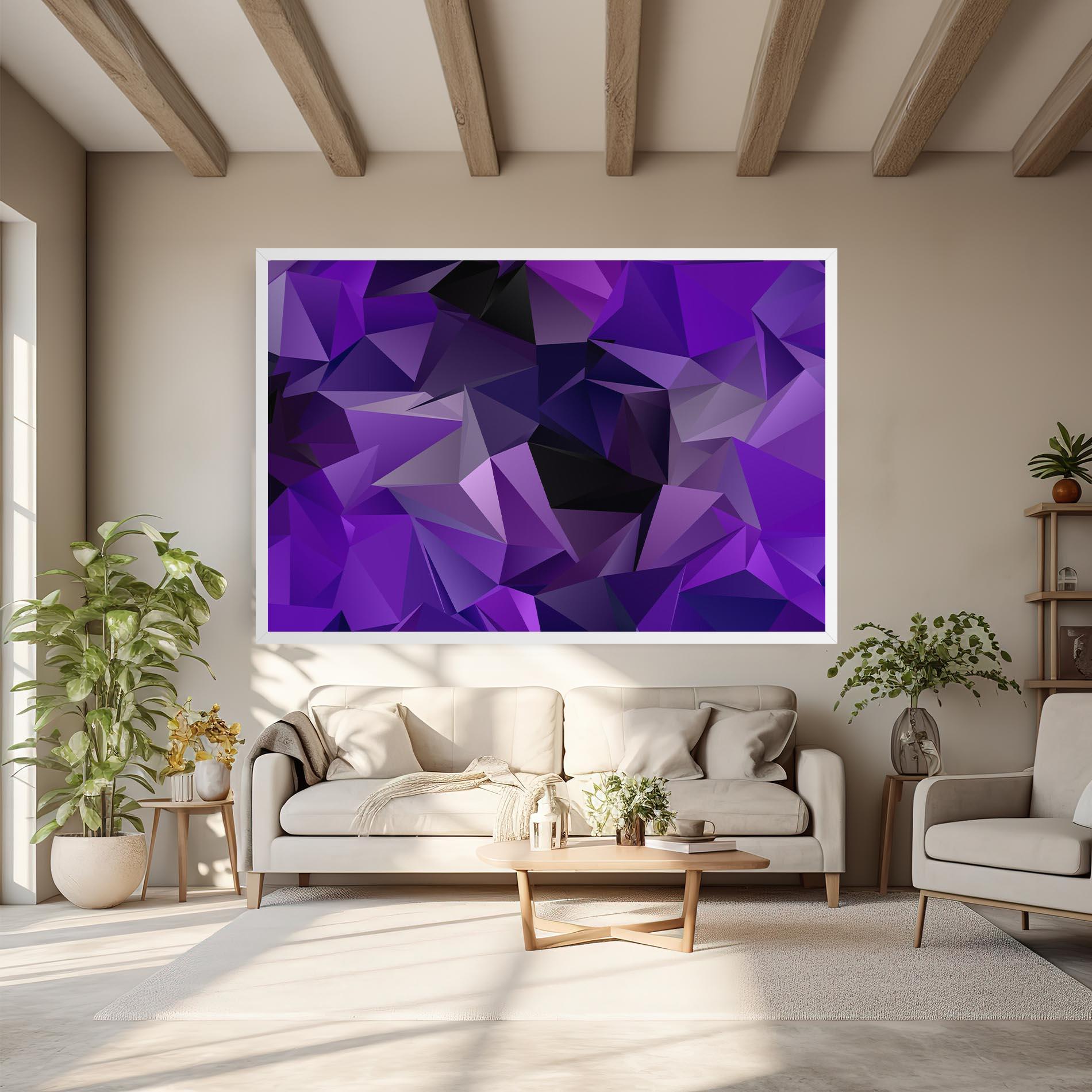 Tablou Canvas Purple Triangle Mix mockup 6