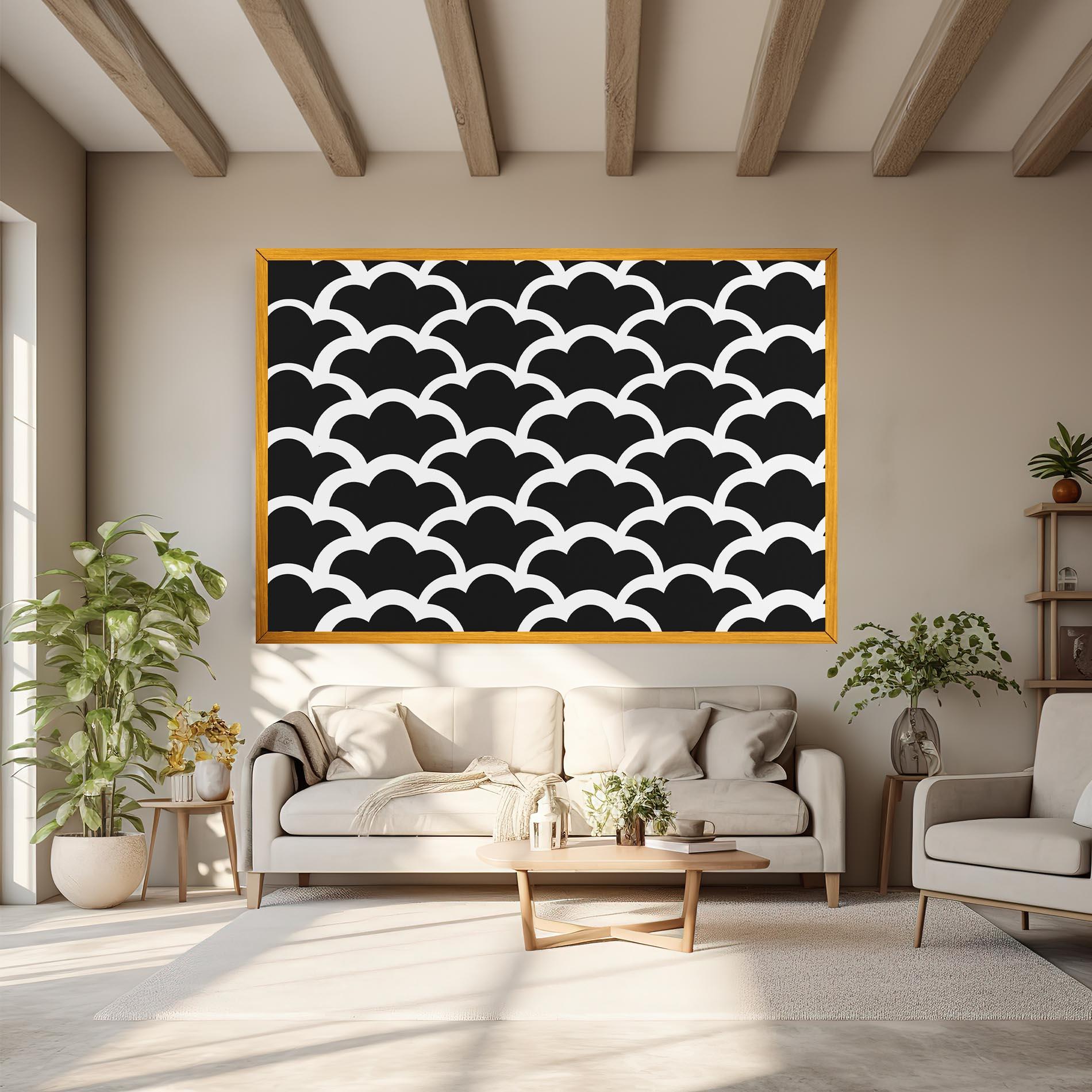 Tablou Canvas Black Clouds mockup 6