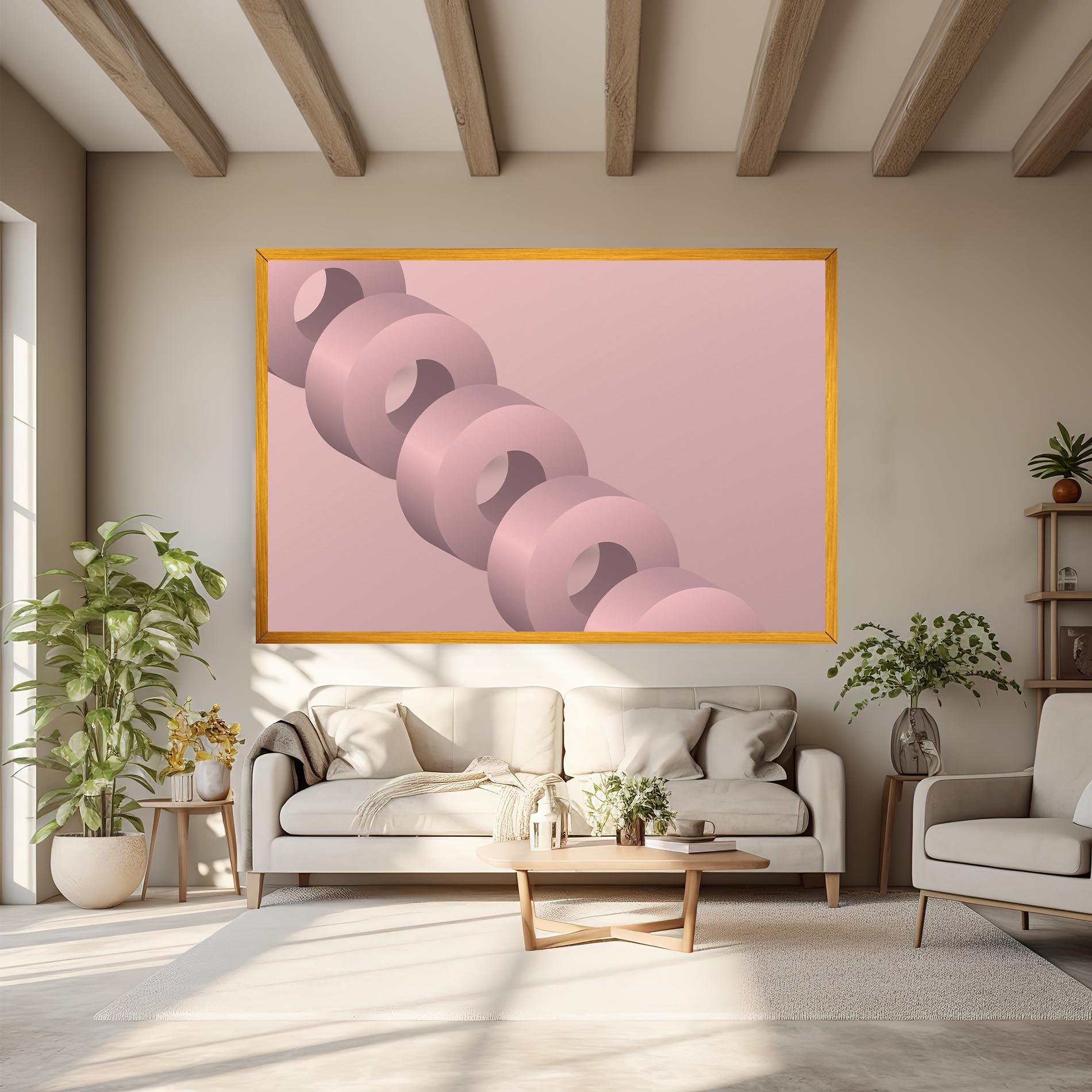 Tablou Canvas Pink Circle mockup 6