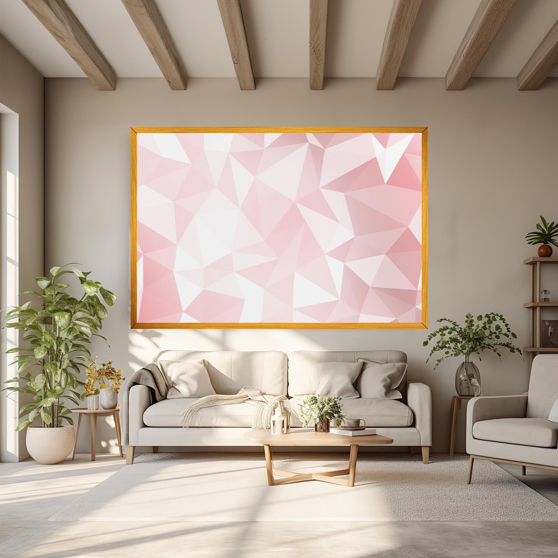 Tablou Canvas Pink Triangle mockup 6