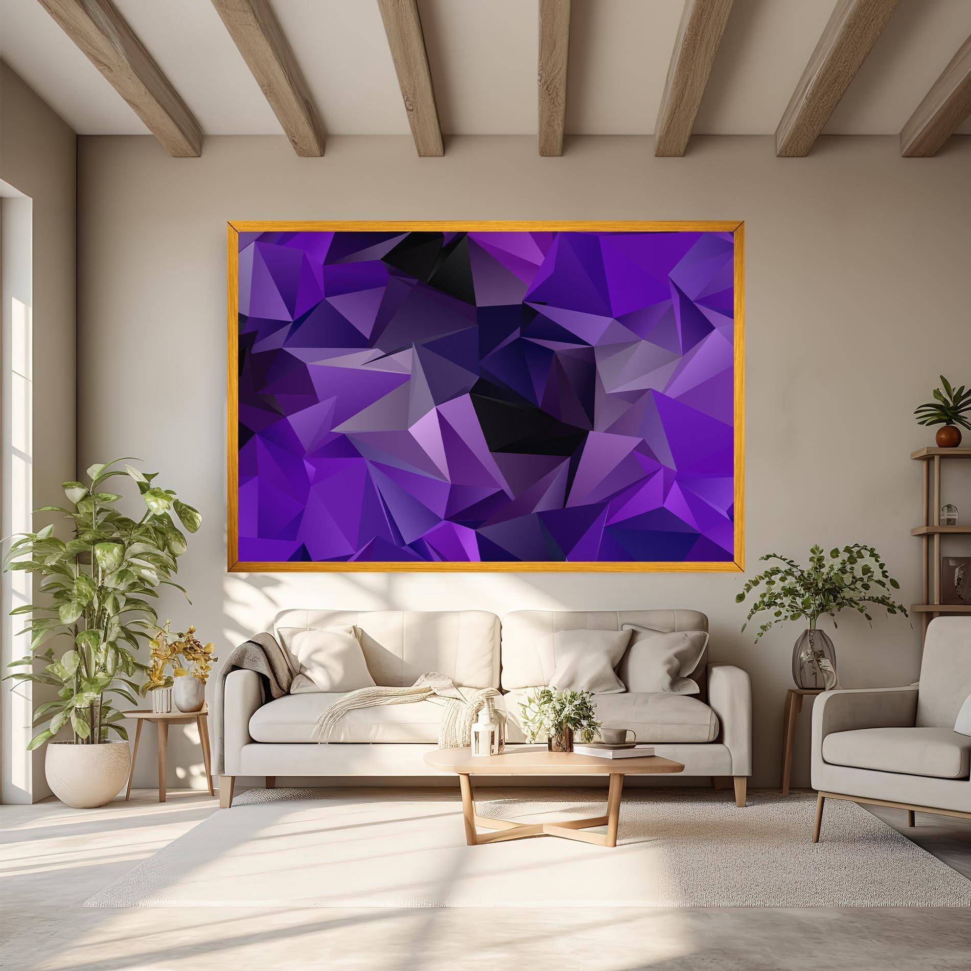 Tablou Canvas Purple Triangle Mix mockup 6