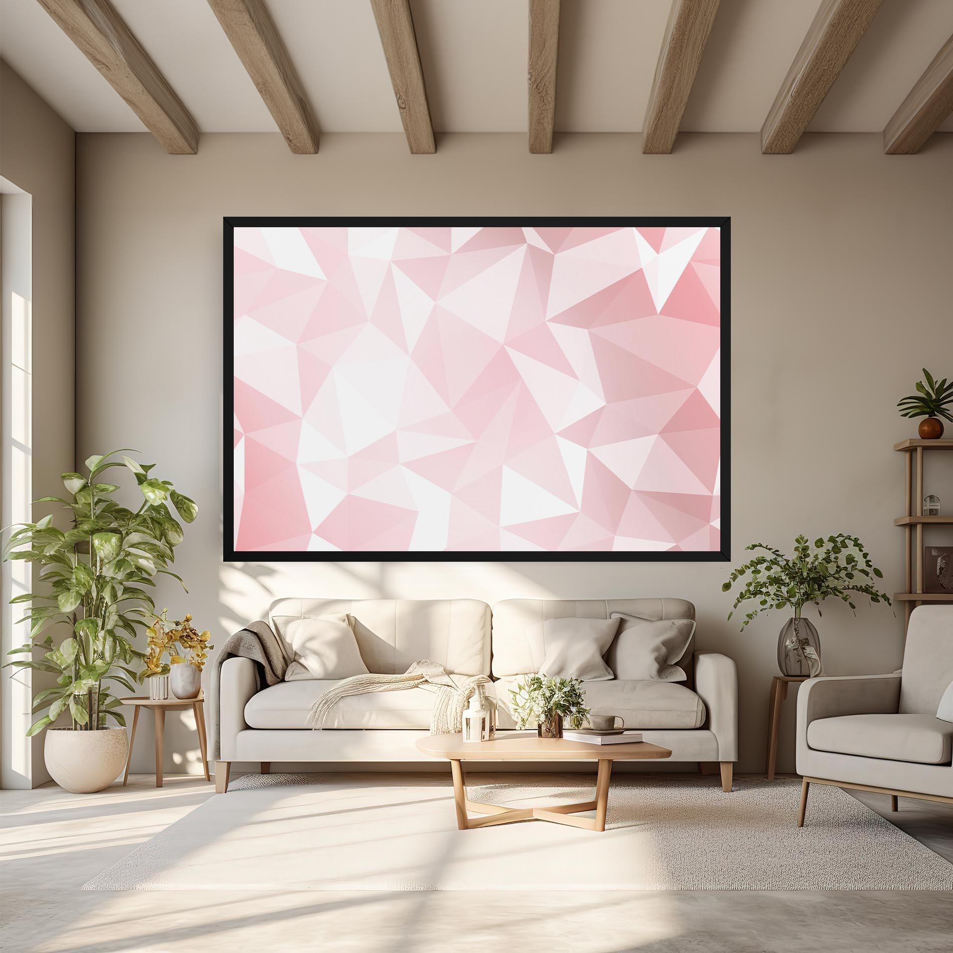 Tablou Canvas Pink Triangle mockup 6