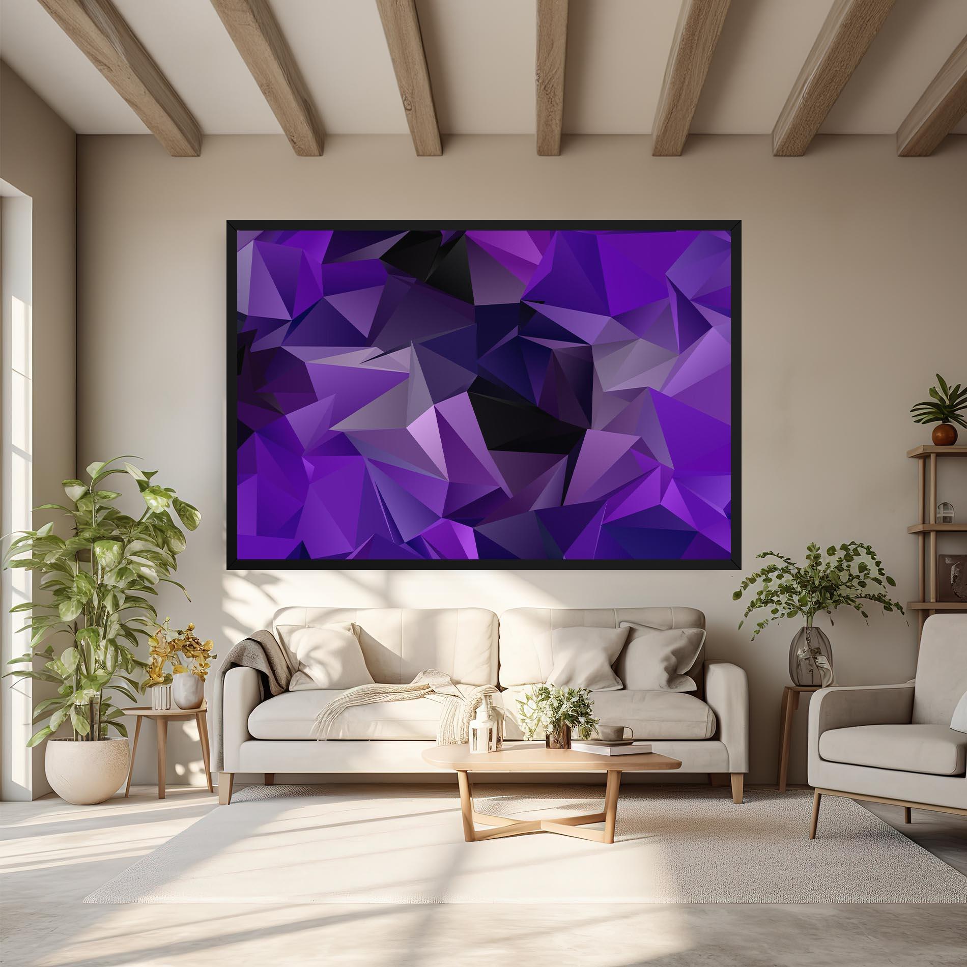 Tablou Canvas Purple Triangle Mix mockup 6
