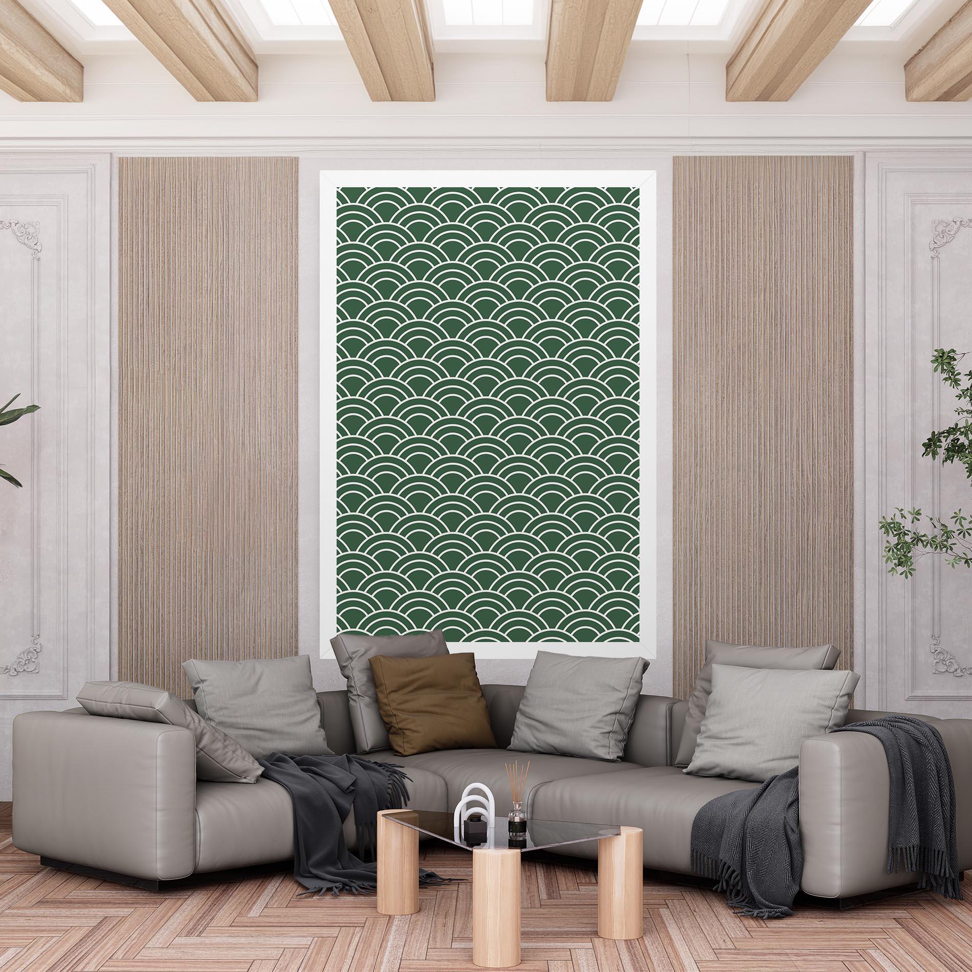 Tablou Canvas Green Semi Circle mockup 6