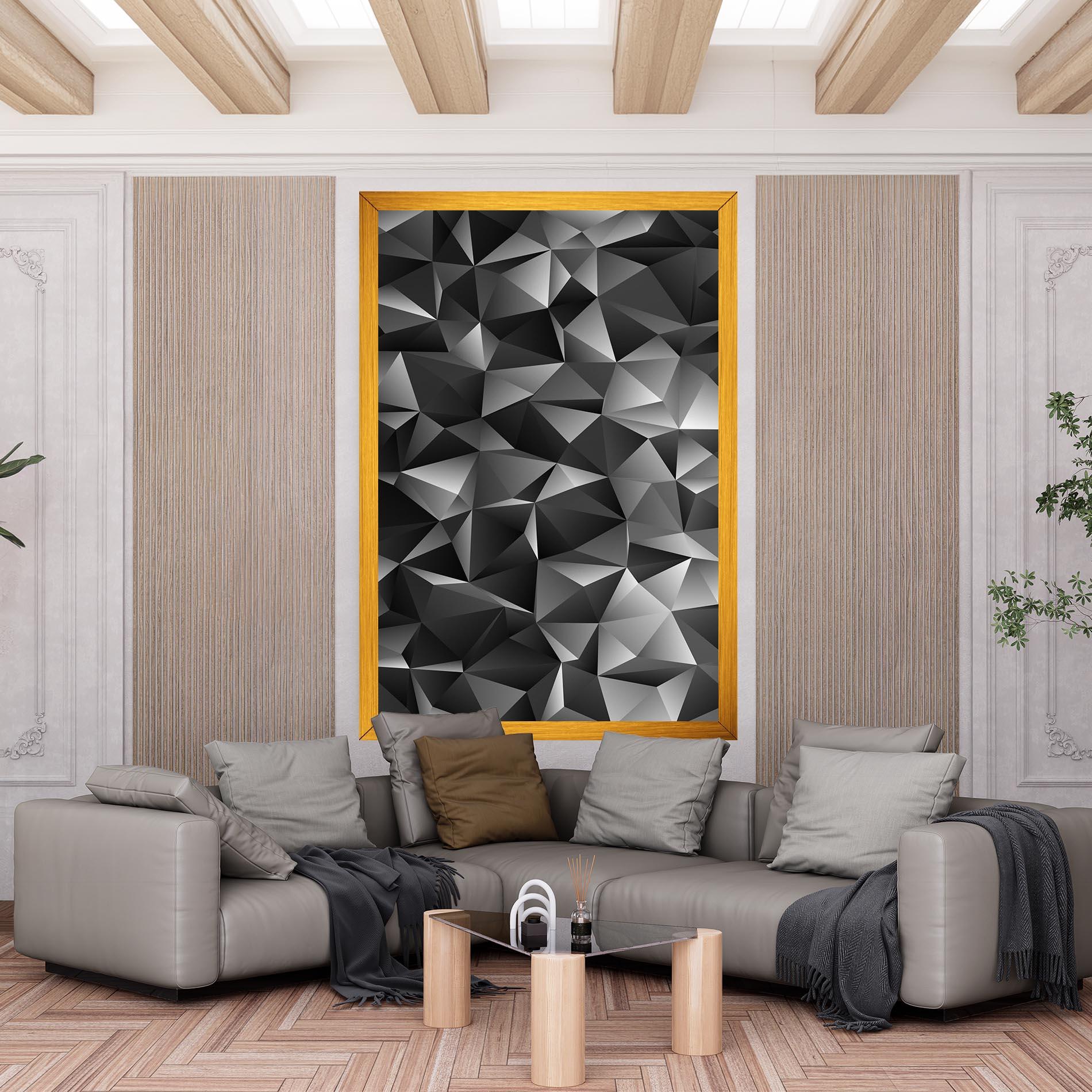 Tablou Canvas Black Triangle Pattern mockup 6