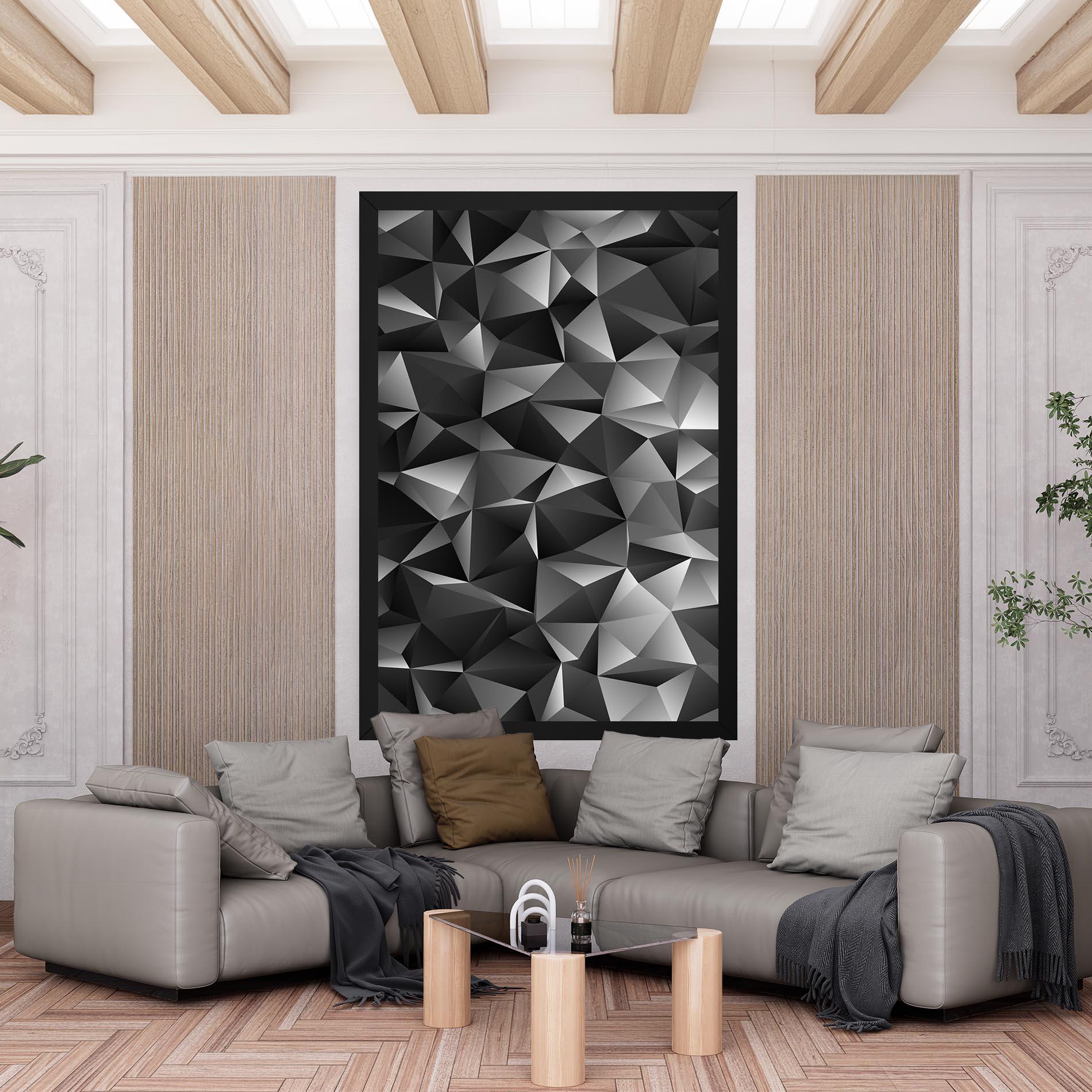 Tablou Canvas Black Triangle Pattern mockup 6