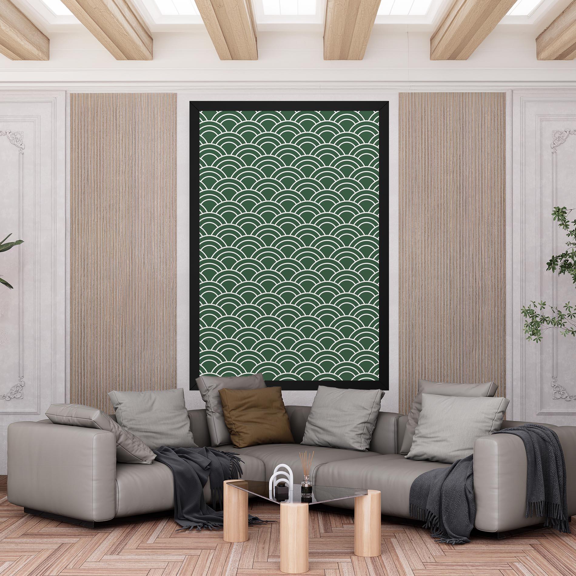 Tablou Canvas Green Semi Circle mockup 6