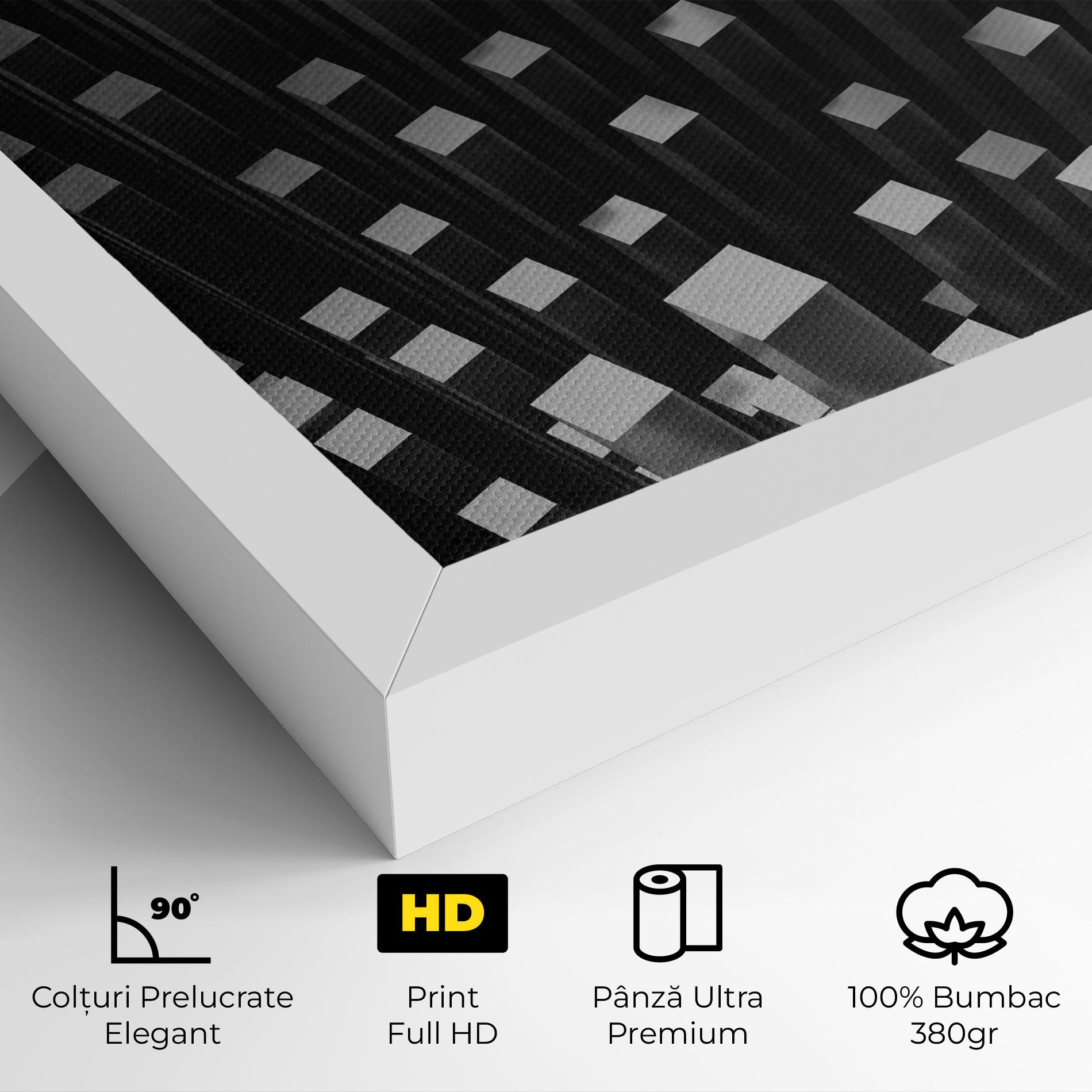 Tablou Canvas Black Block Pattern mockup 4