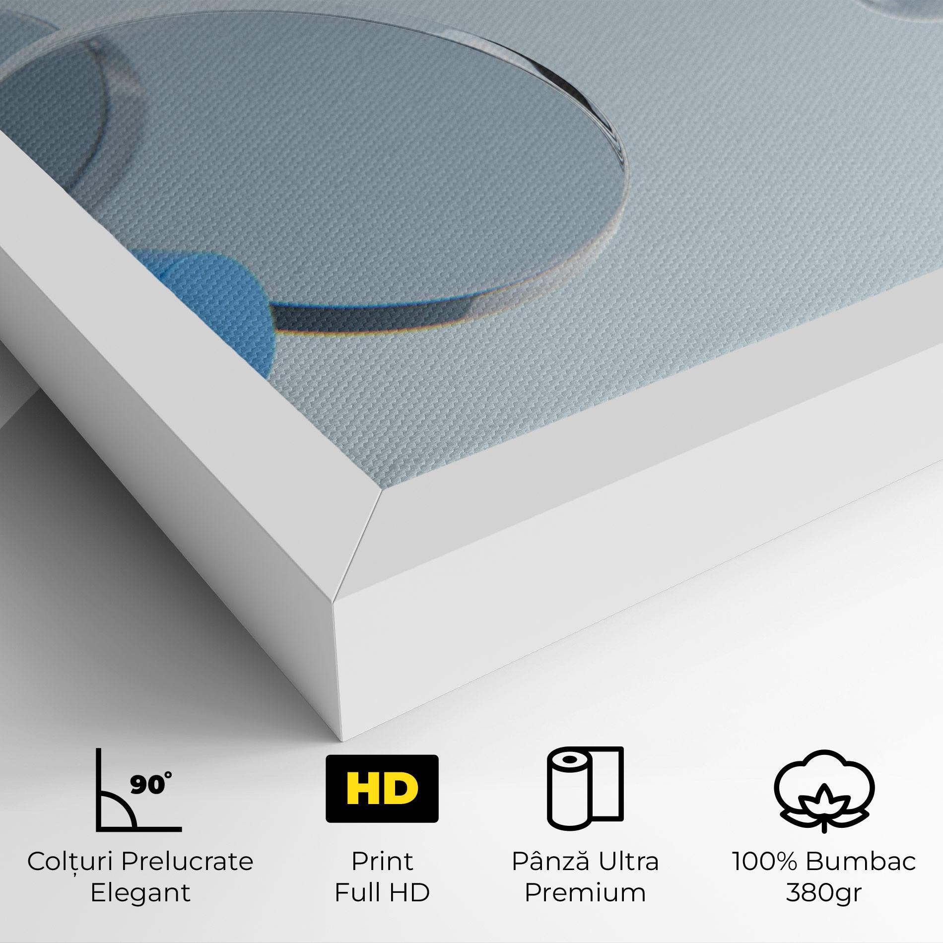 Tablou Canvas Blue Circle Floating mockup 4