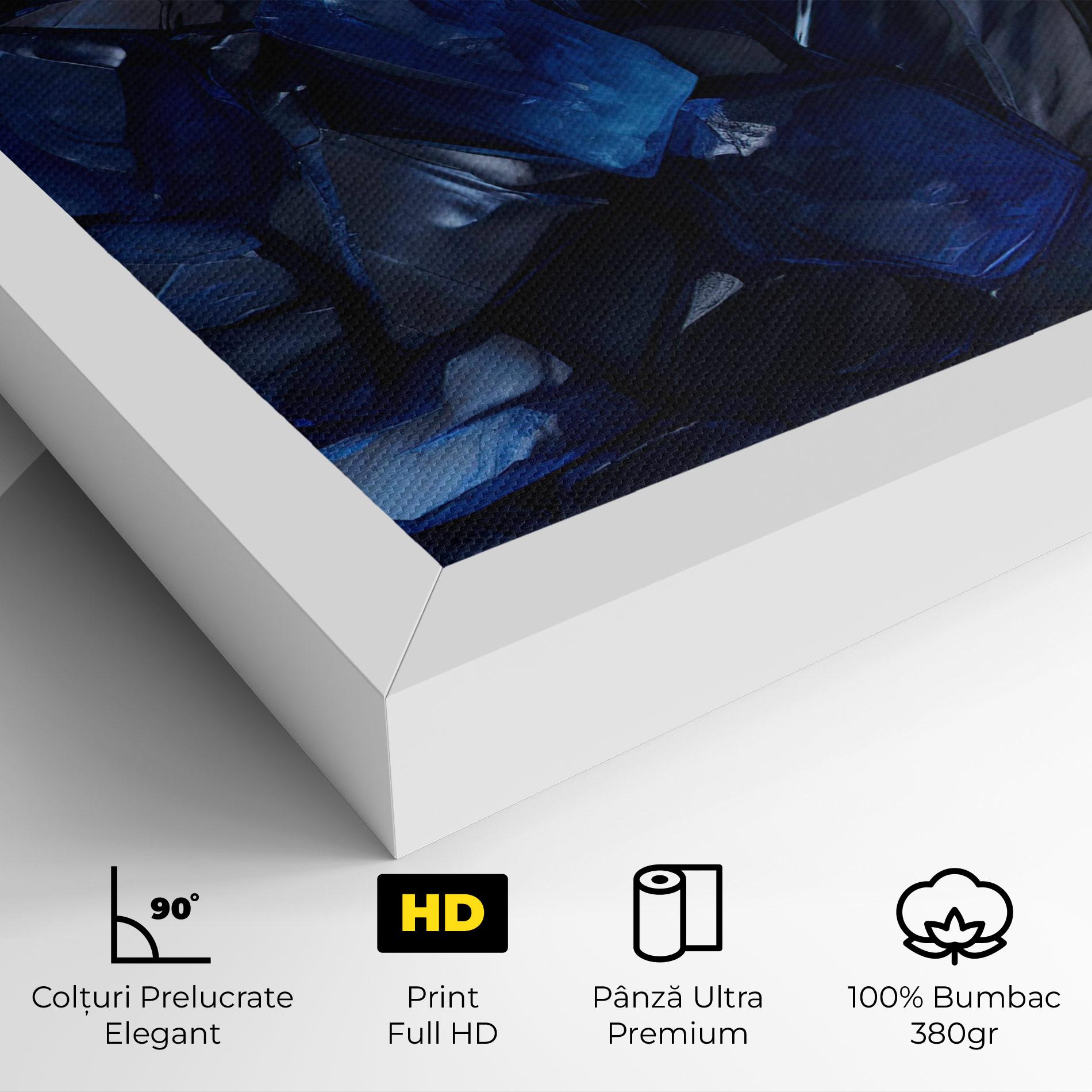 Tablou Canvas Blue Crystal Shape mockup 4