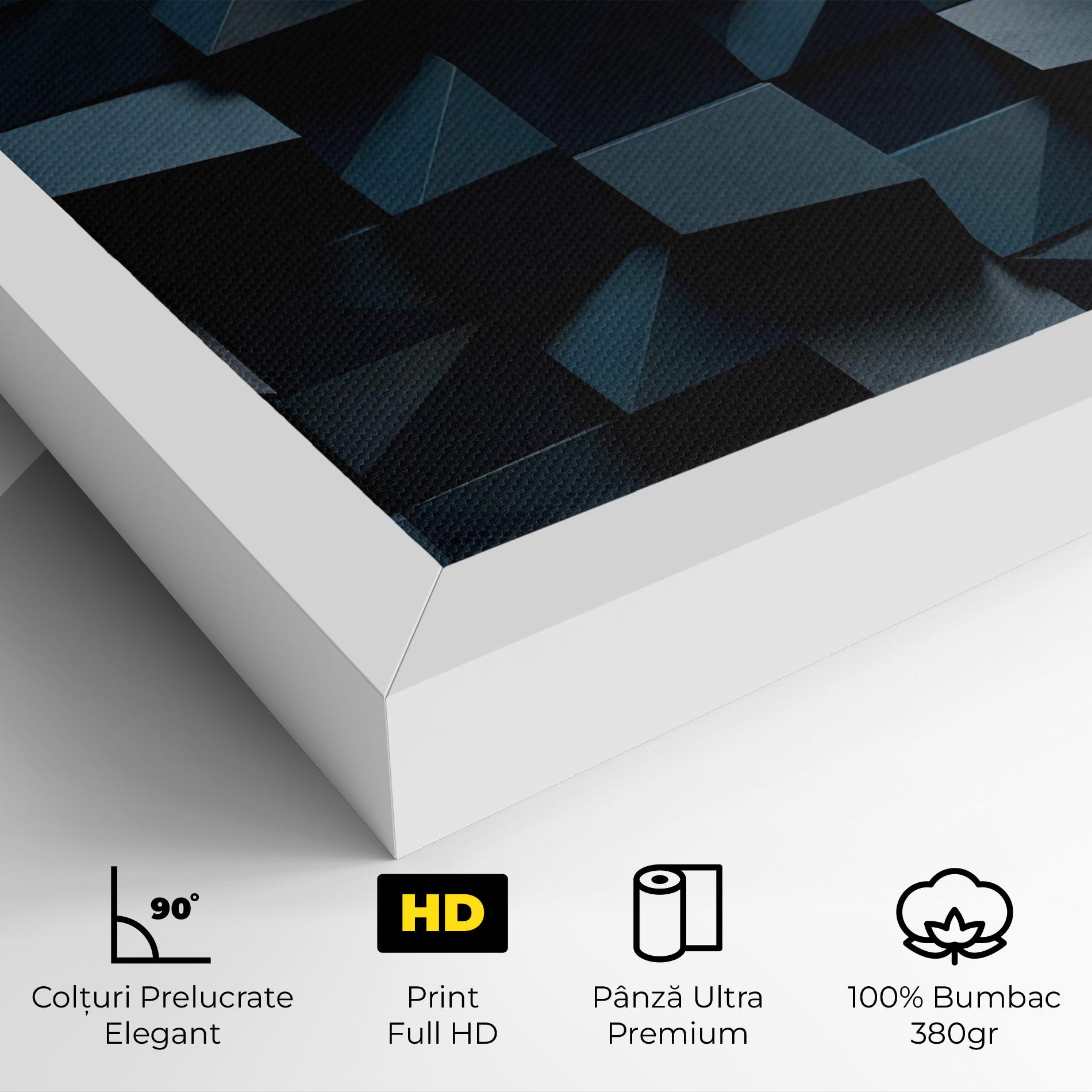 Tablou Canvas Dark Blue Square mockup 4