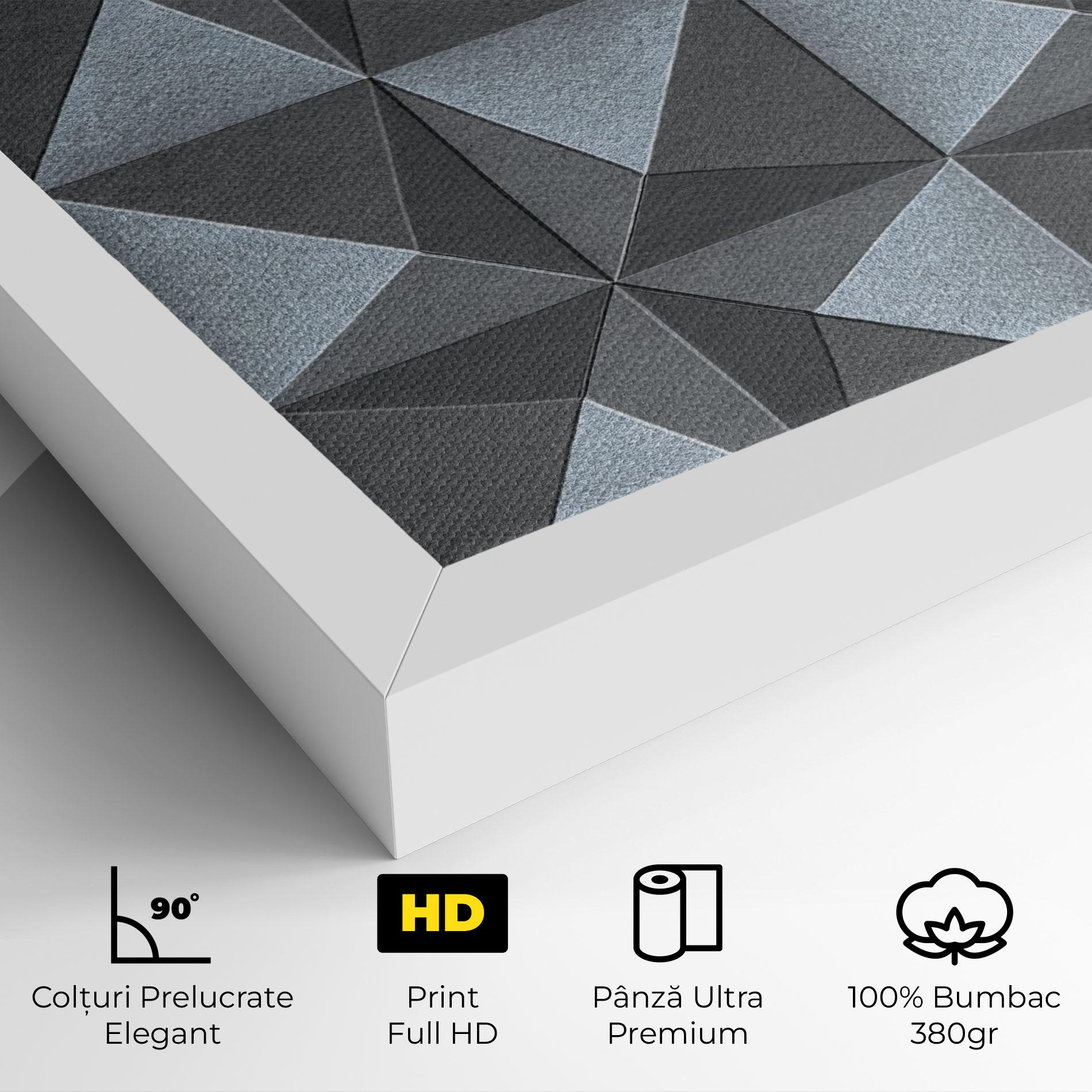 Tablou Canvas Grey Triangle Square mockup 4