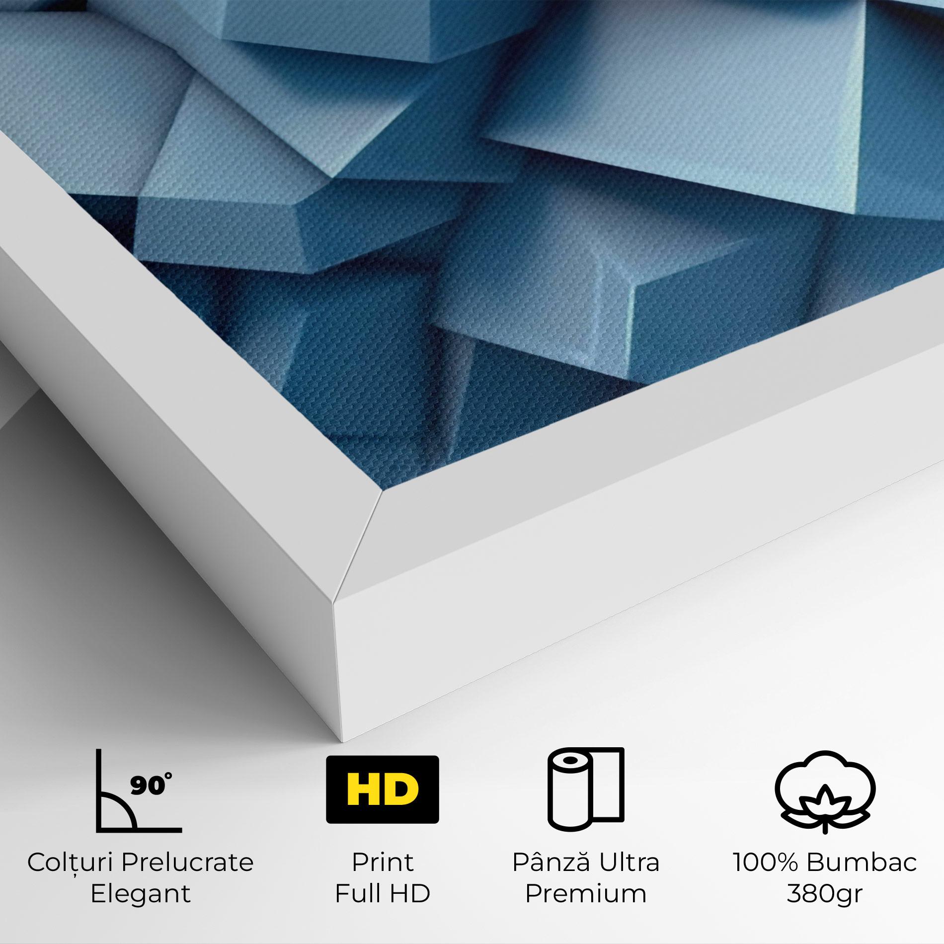 Tablou Canvas Light Blue Shapes Mix mockup 4