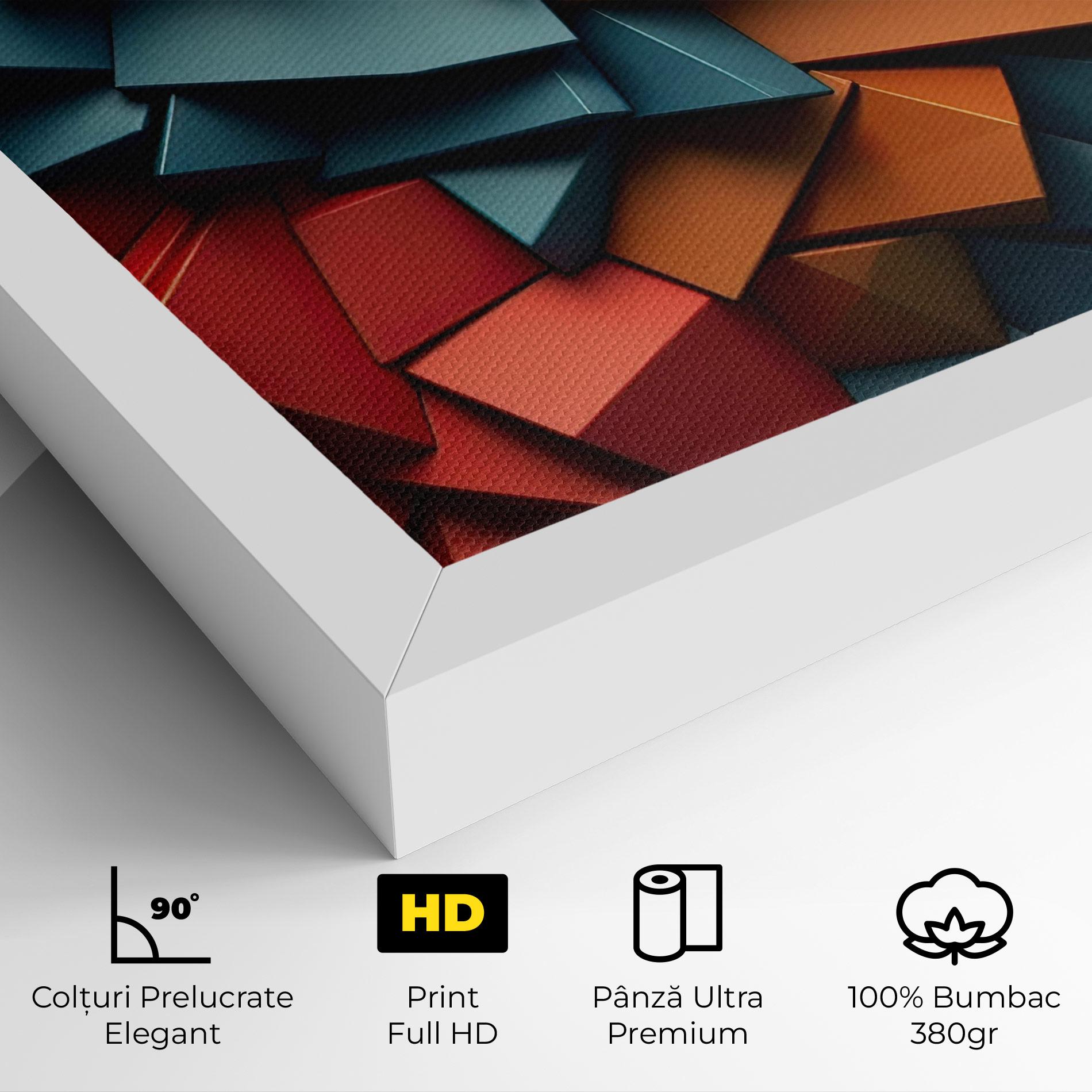 Tablou Canvas Multicolor Triangle mockup 4