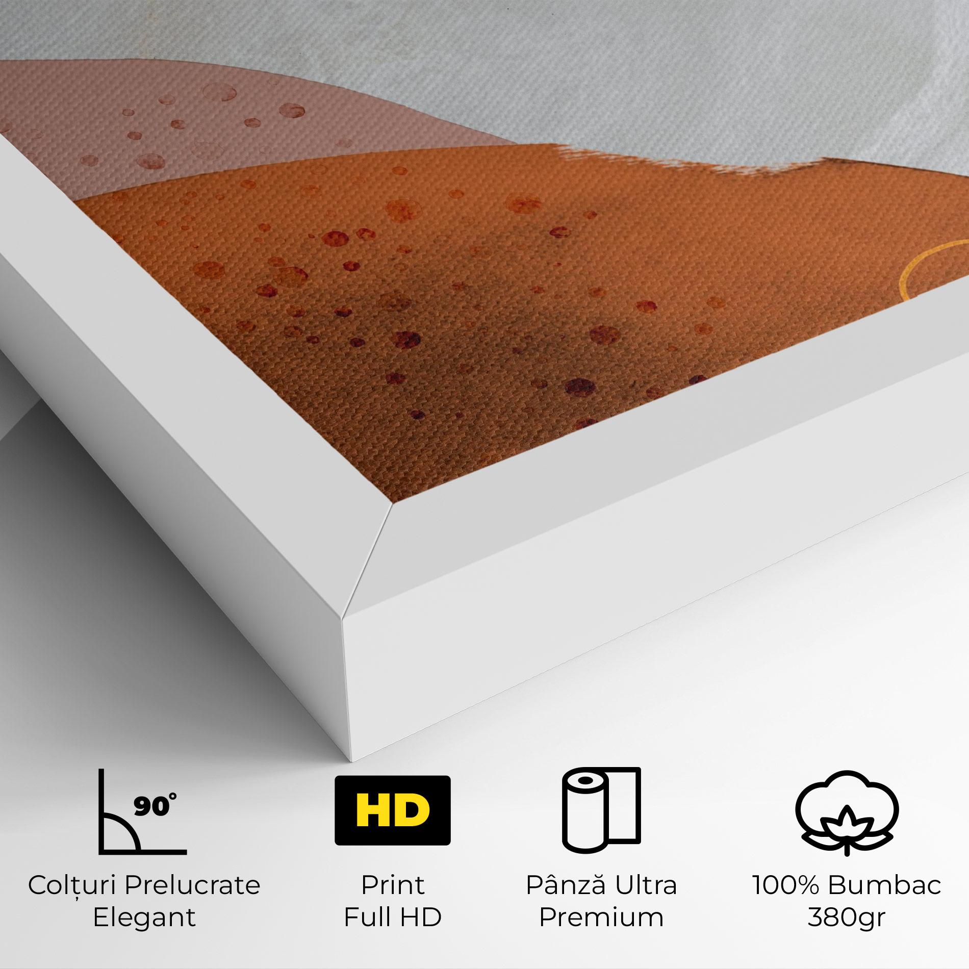 Tablou Canvas Orange Yellow Line mockup 4