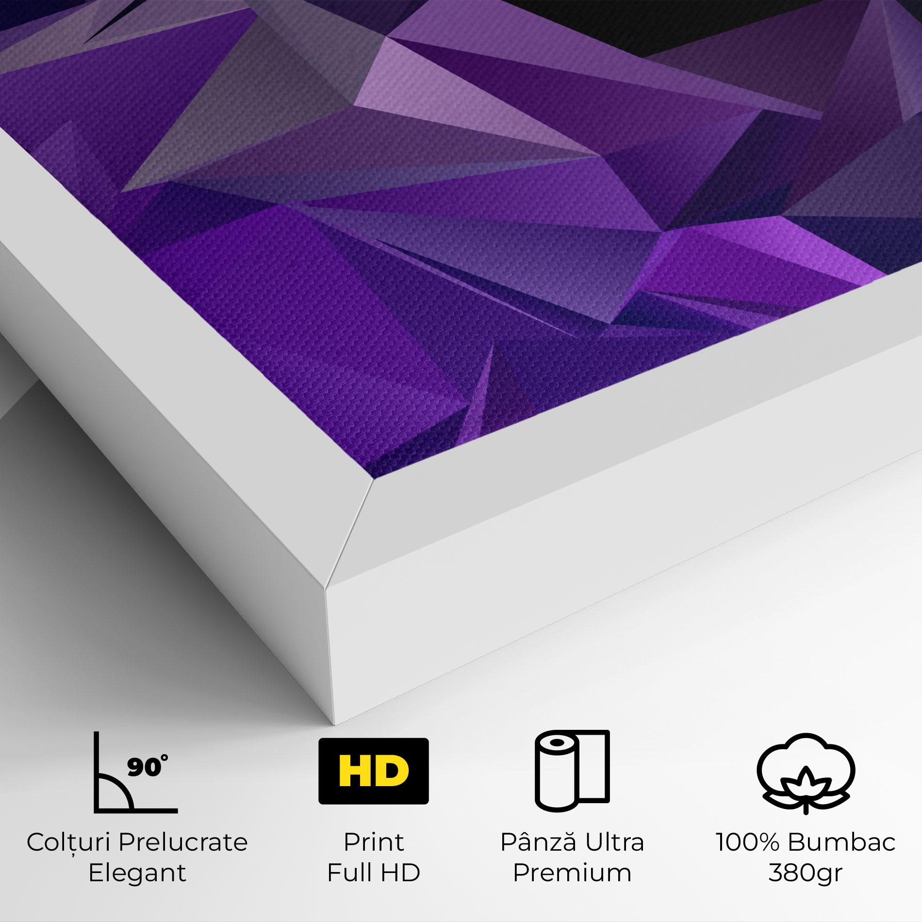 Tablou Canvas Purple Triangle Mix mockup 4