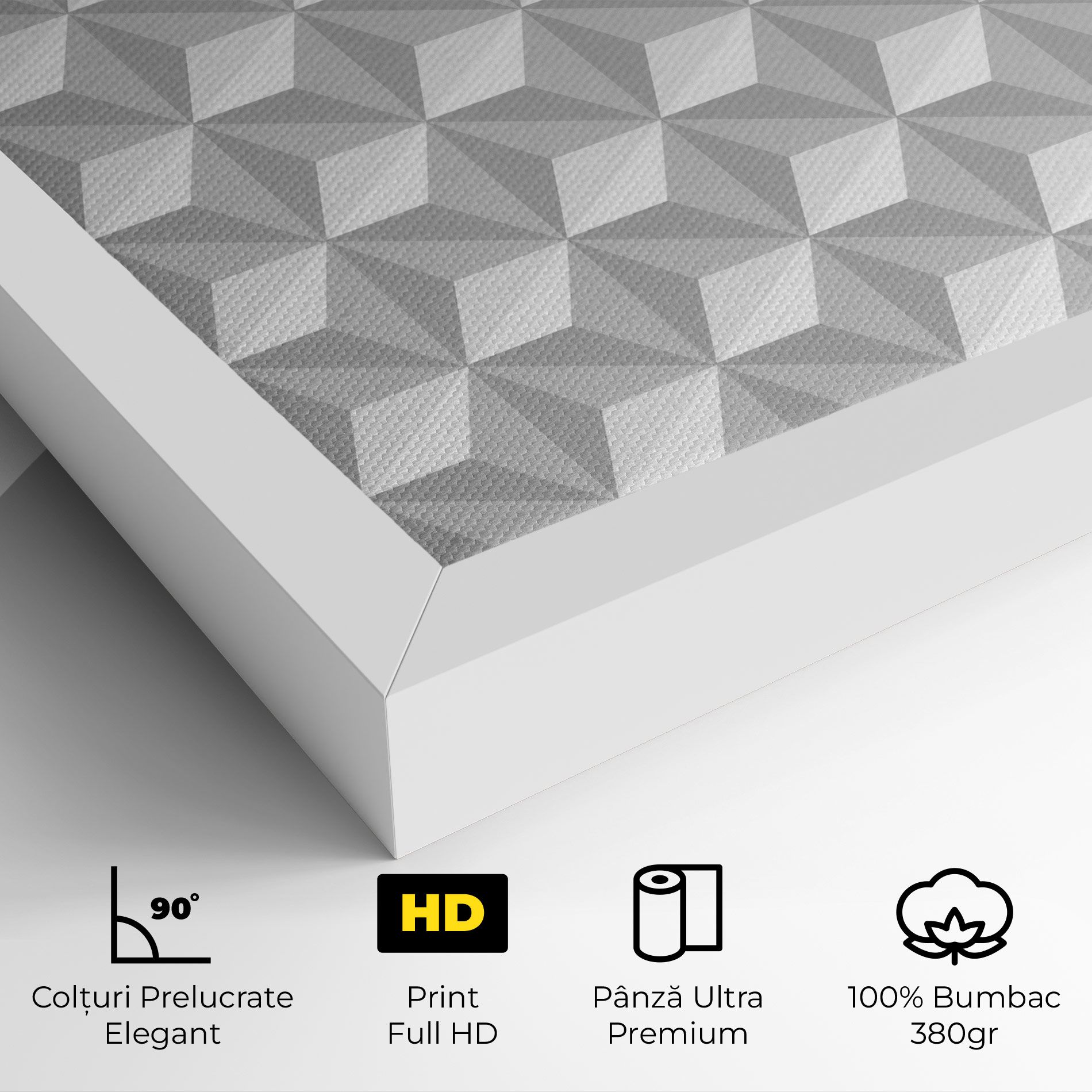 White Triangle Pattern mockup 4