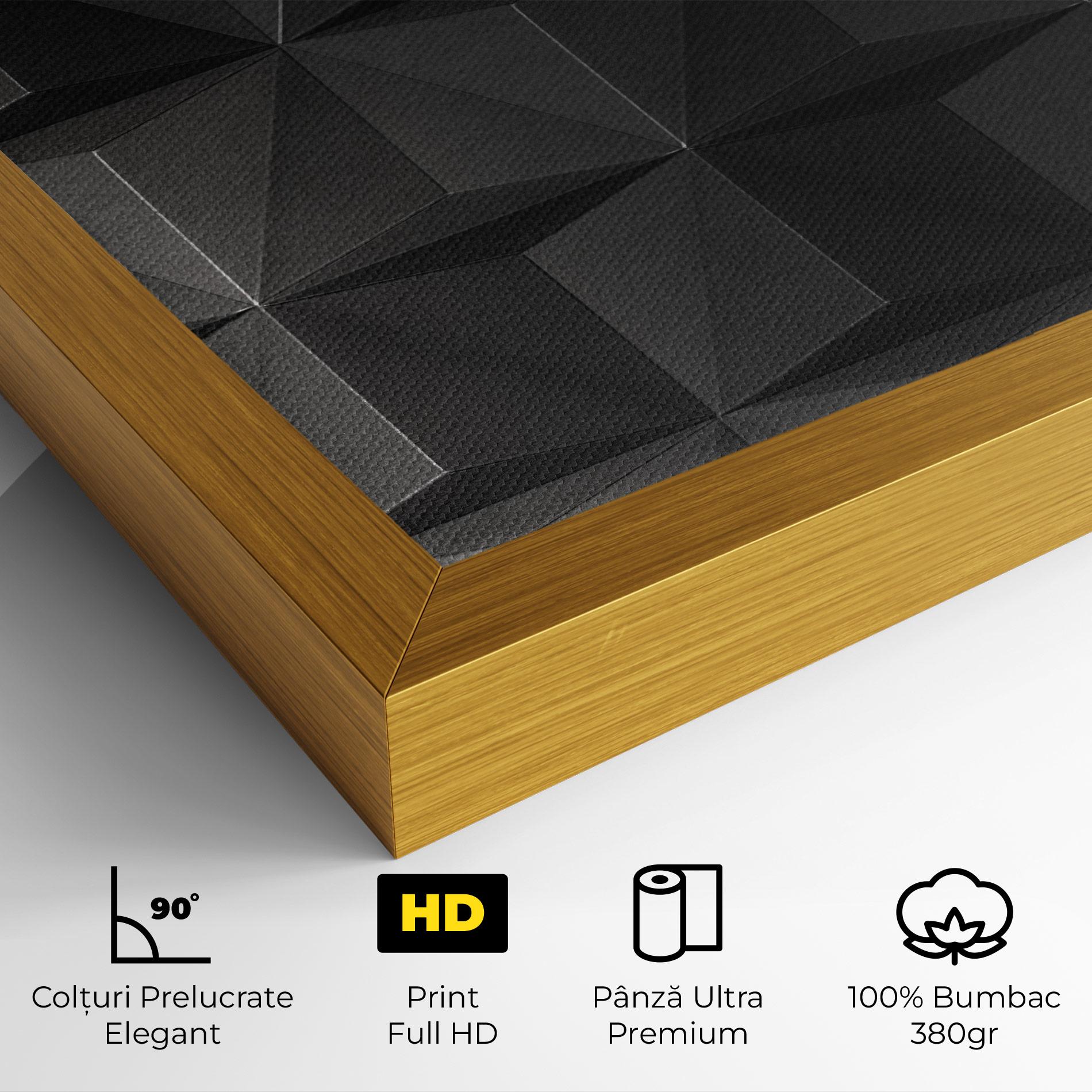 Tablou Canvas Black Shade Triangle mockup 4