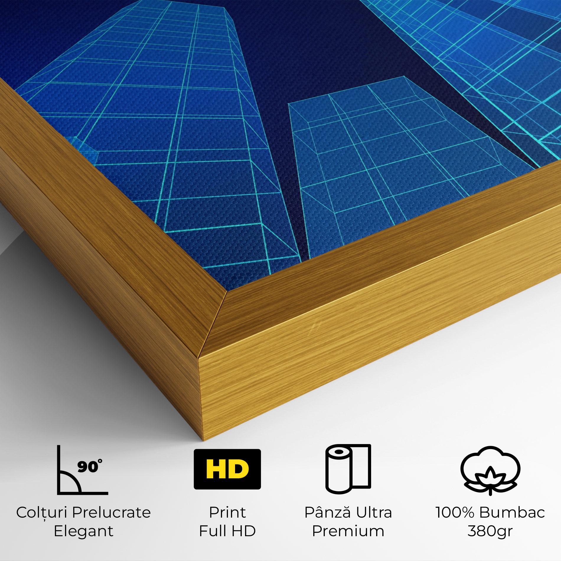 Tablou Canvas Blue Buildings mockup 4