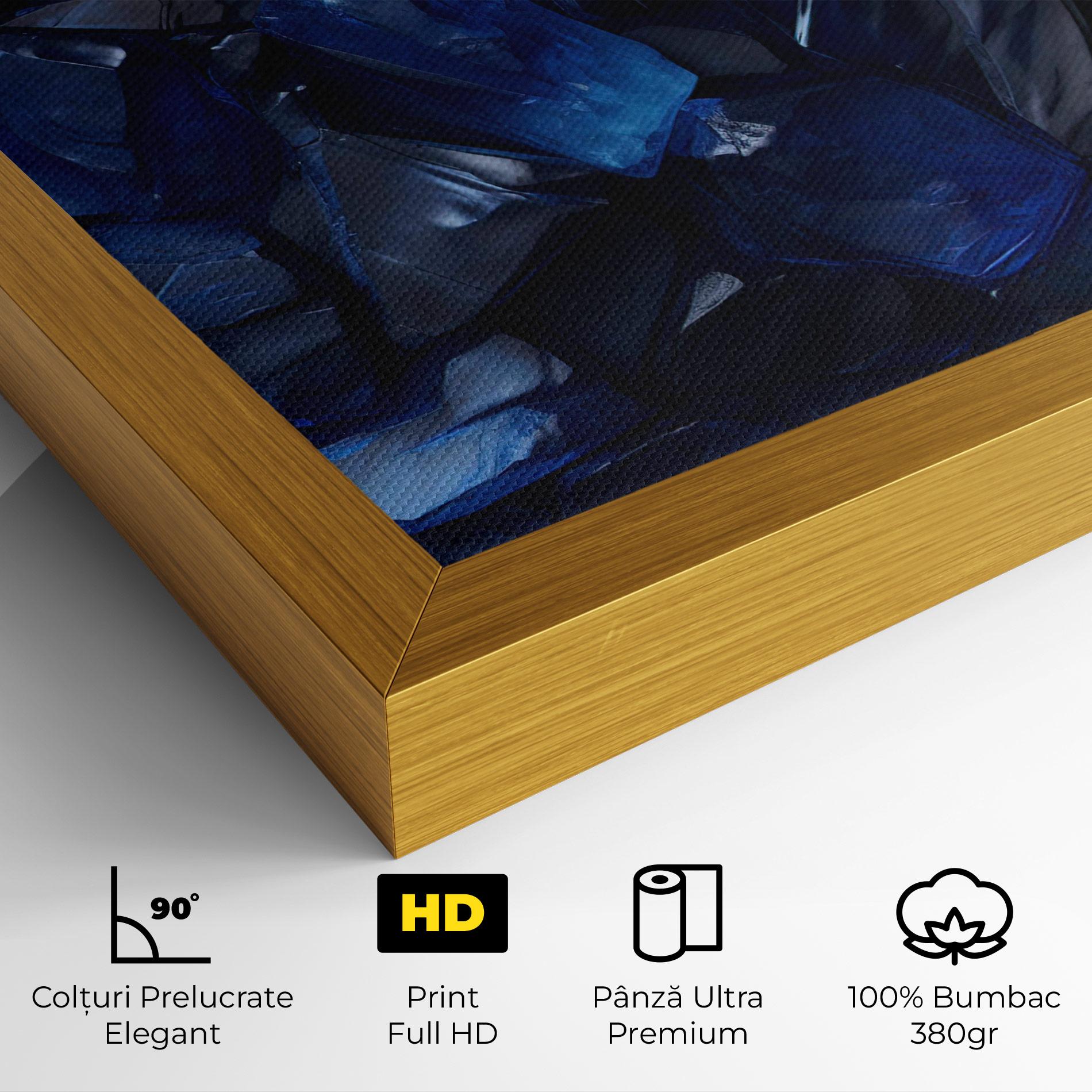 Tablou Canvas Blue Crystal Shape mockup 4