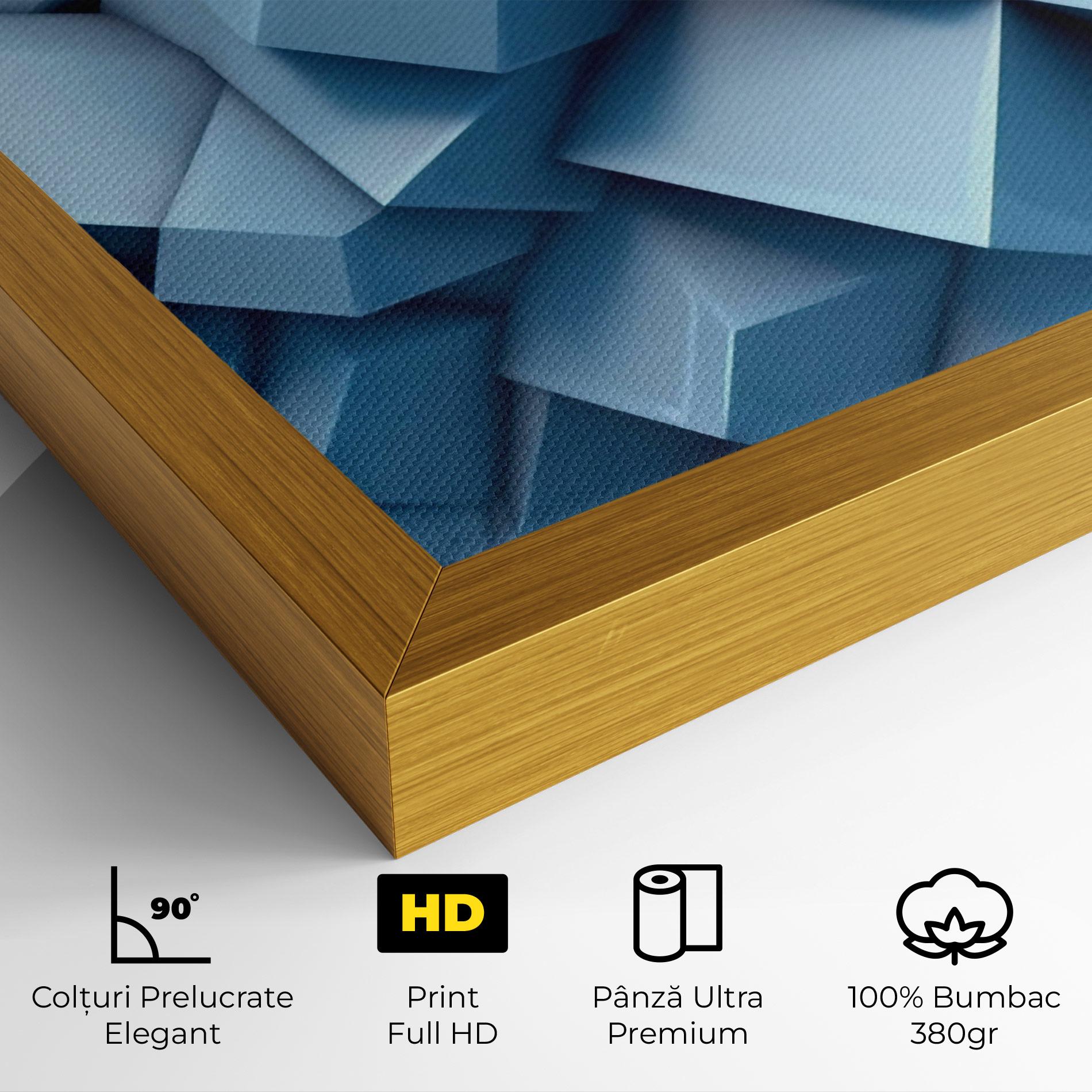 Tablou Canvas Light Blue Shapes Mix mockup 4