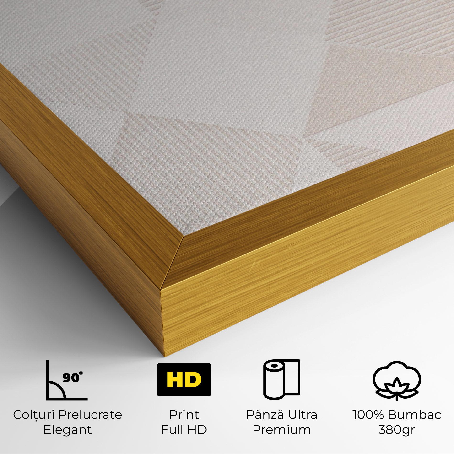 Tablou Canvas Light Cream Rhombus mockup 4