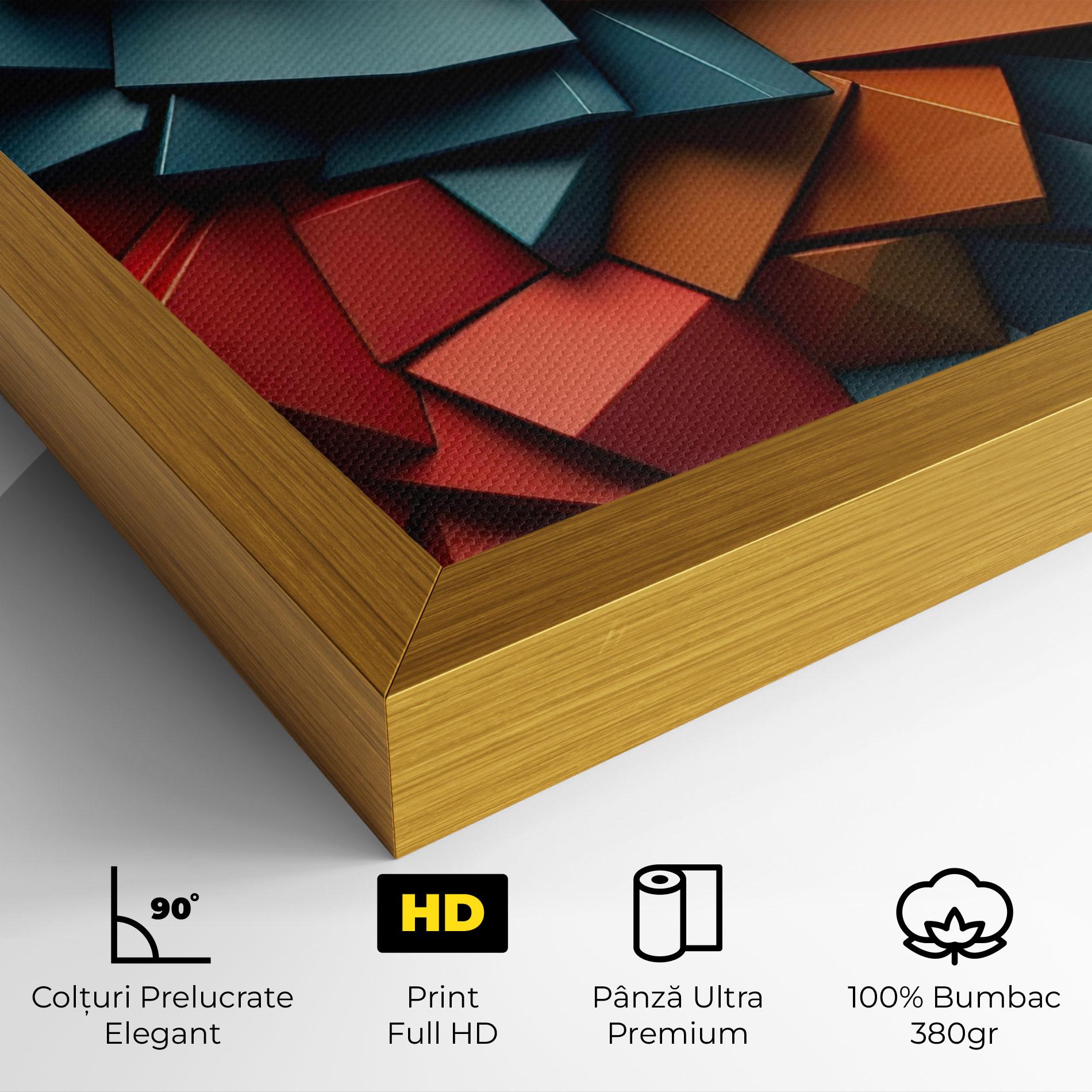 Tablou Canvas Multicolor Triangle mockup 4