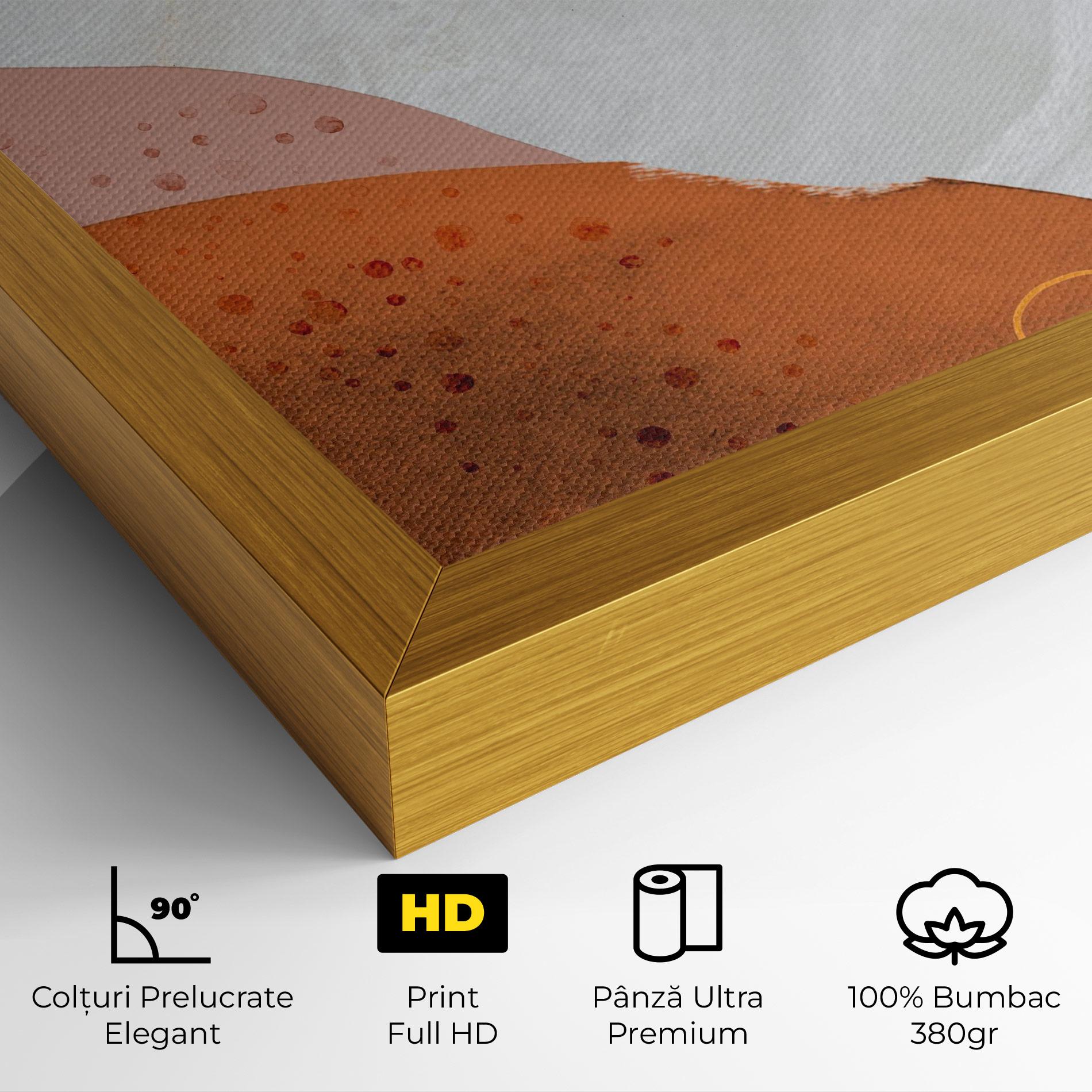 Tablou Canvas Orange Yellow Line mockup 4