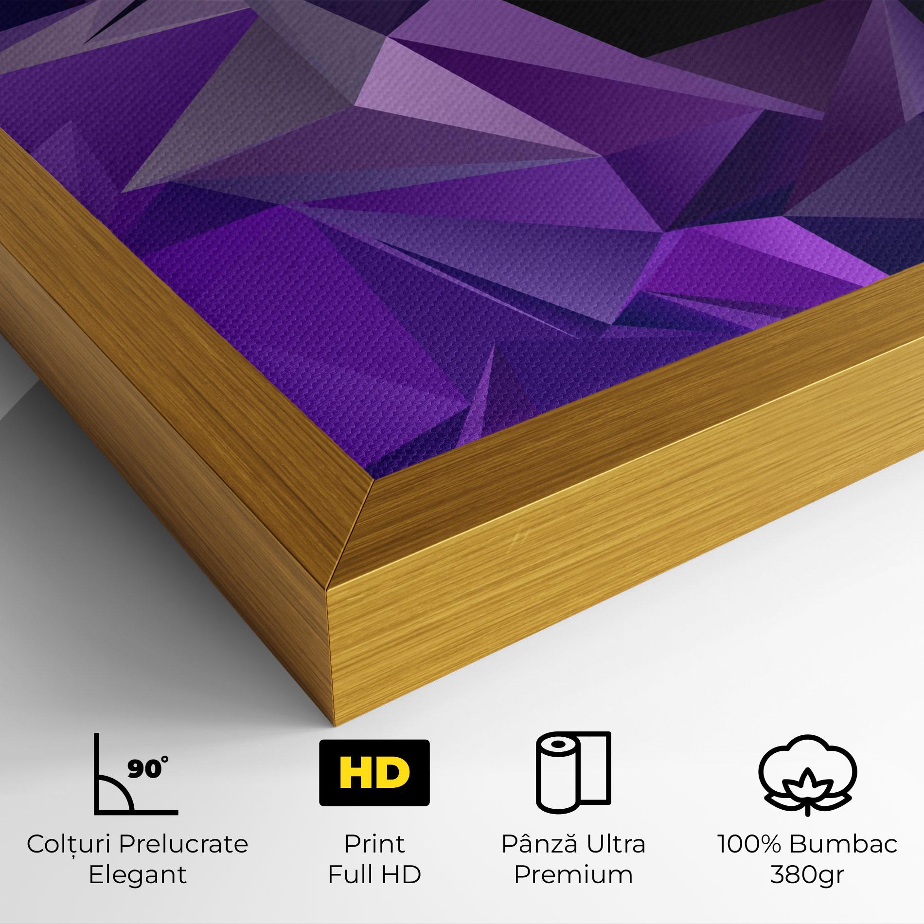Tablou Canvas Purple Triangle Mix mockup 4