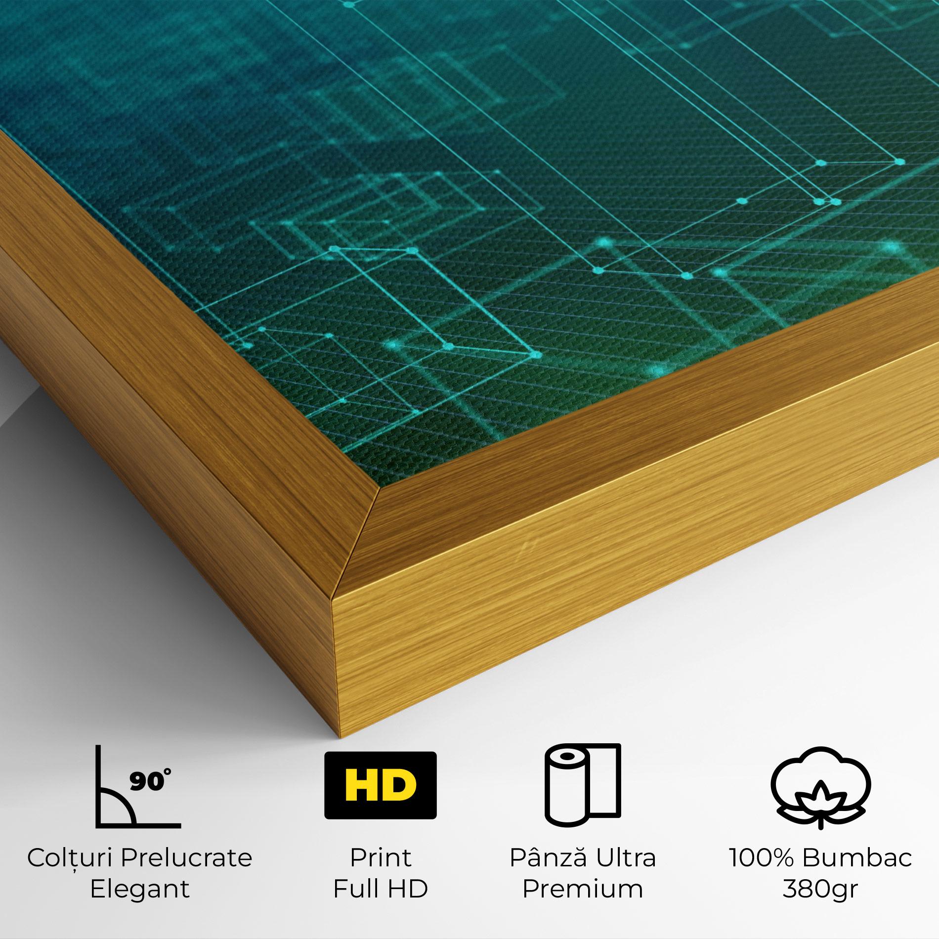 Tablou Canvas Square Lines Connecting mockup 4