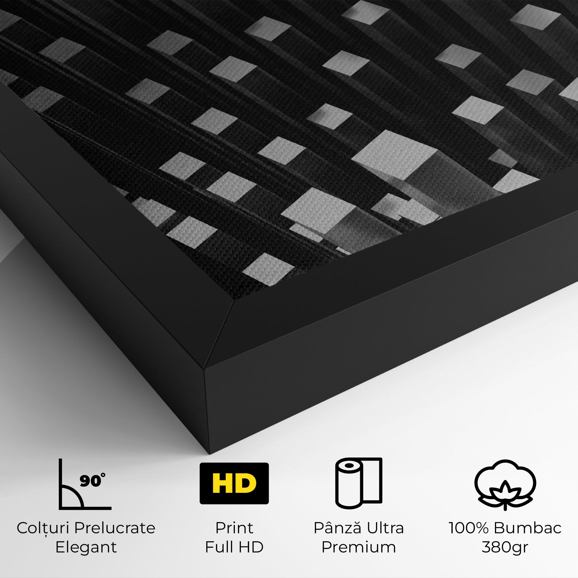 Tablou Canvas Black Block Pattern mockup 4