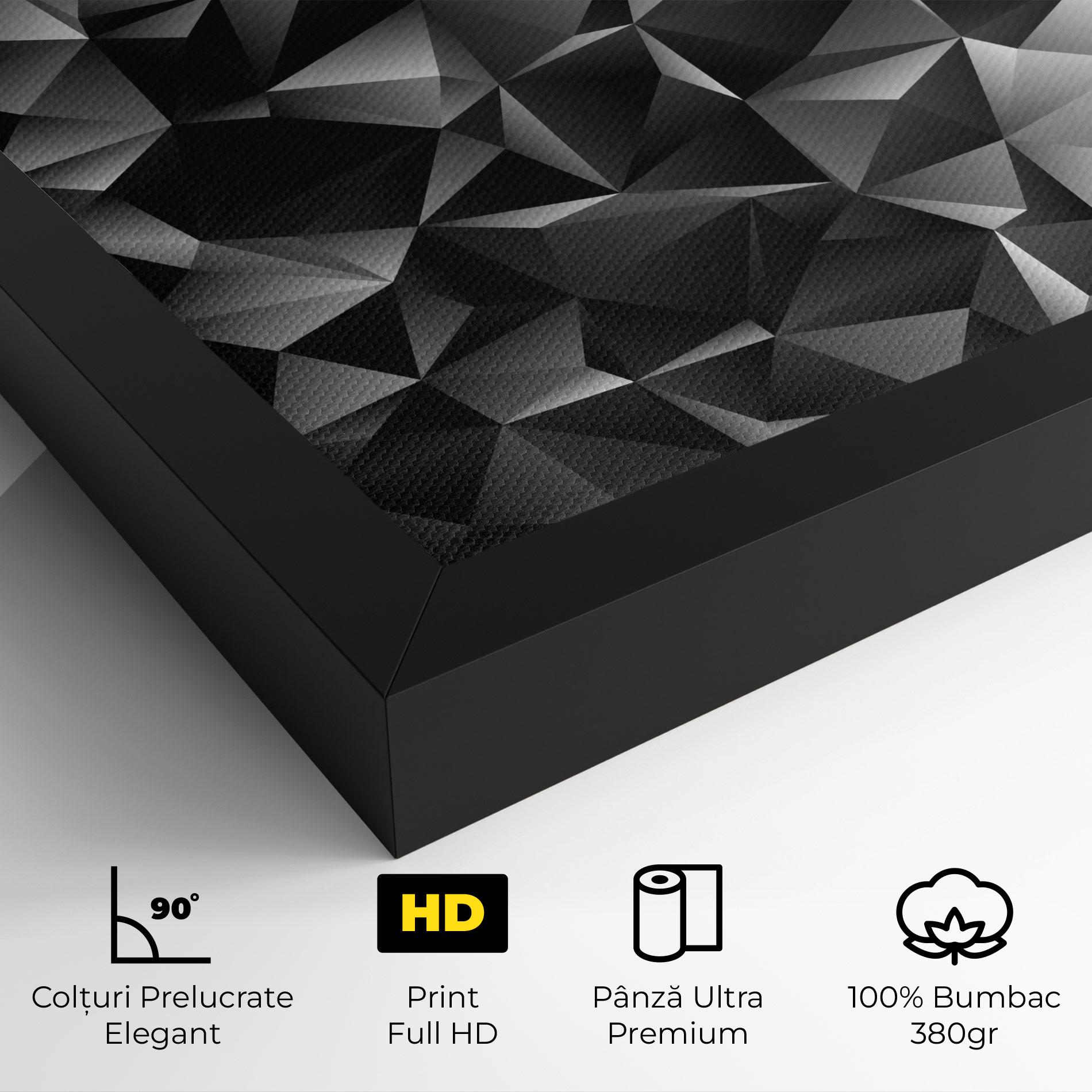 Tablou Canvas Black Triangle Pattern mockup 4