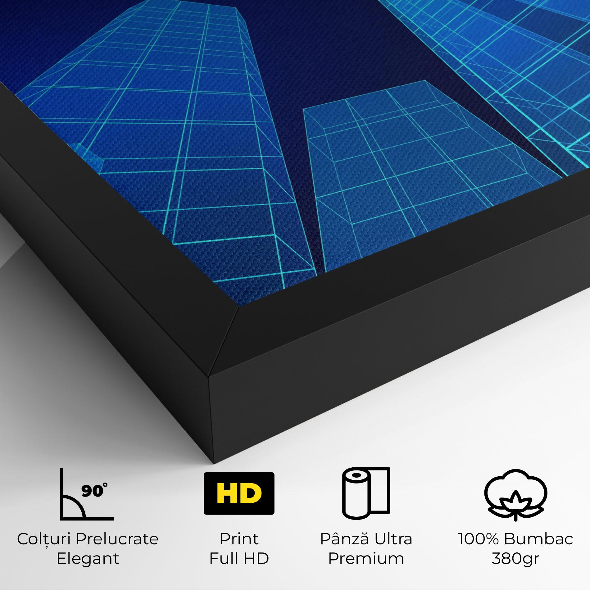 Tablou Canvas Blue Buildings mockup 4